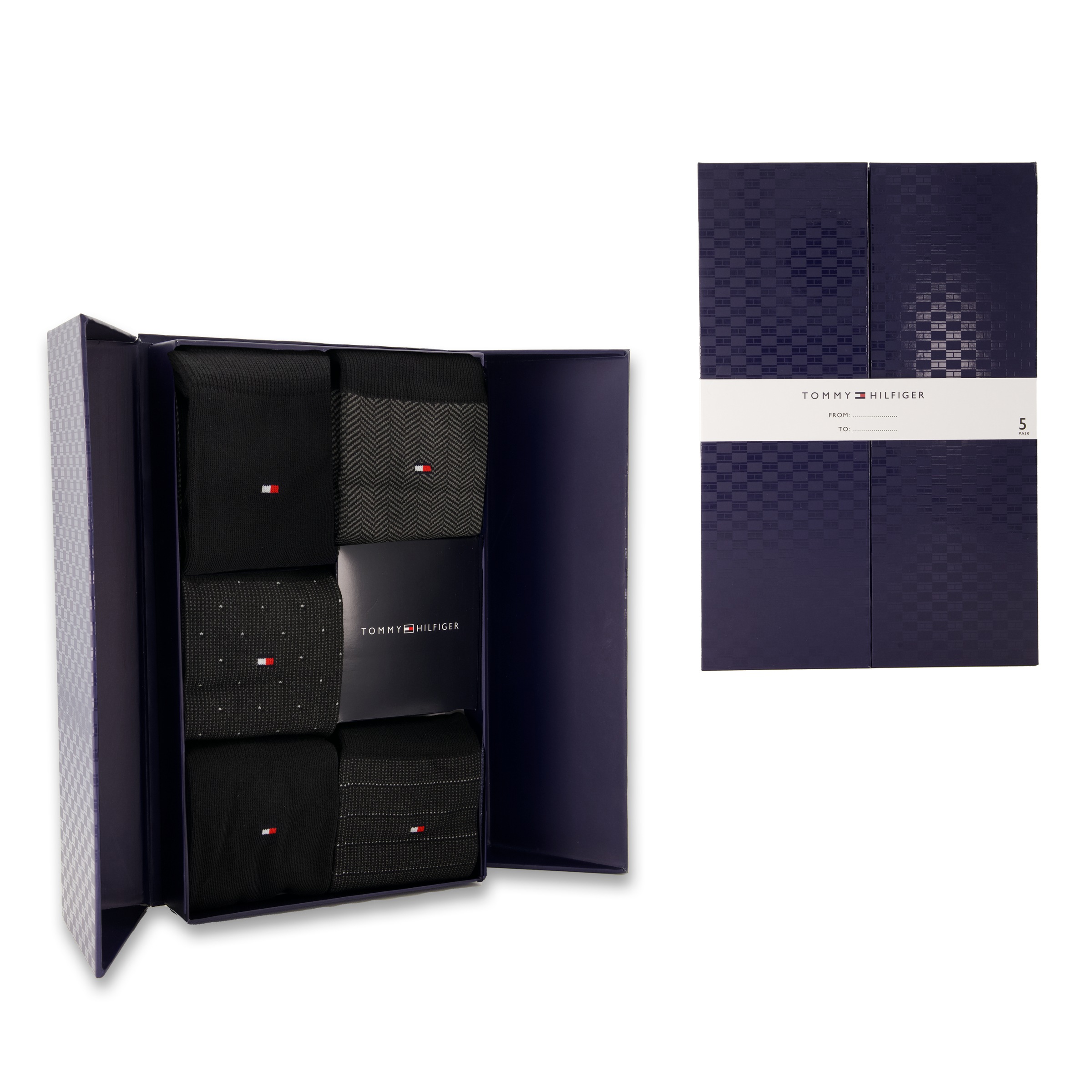 Tommy Hilfiger Socken "TH MEN SOCK 5P GIFTBOX HERRINGBONE DOT", (5er Pack) günstig online kaufen