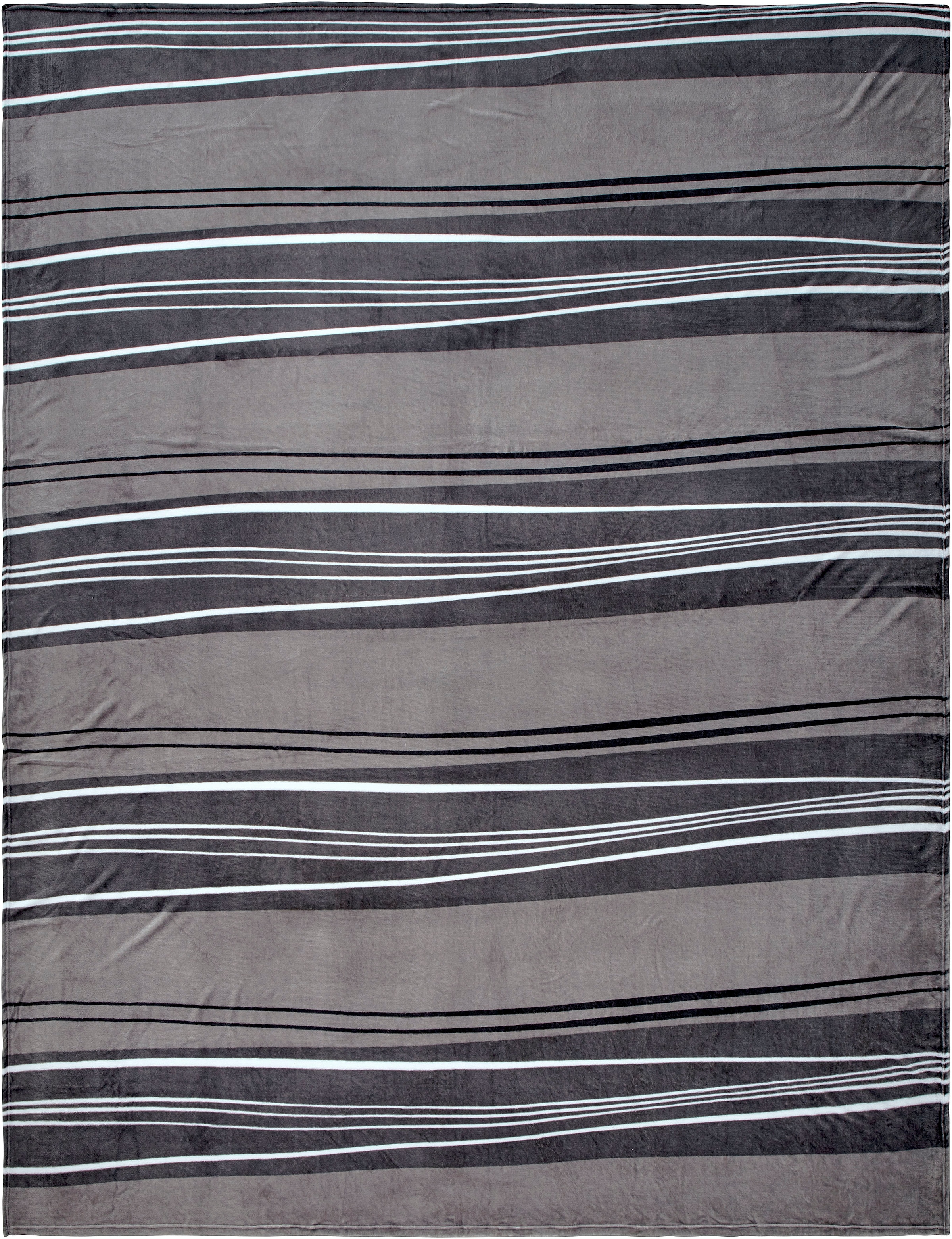 my home Wohndecke »Kelian«, mit Streifen, XXL Wohndecke 210x280,weich und anschmiegsam