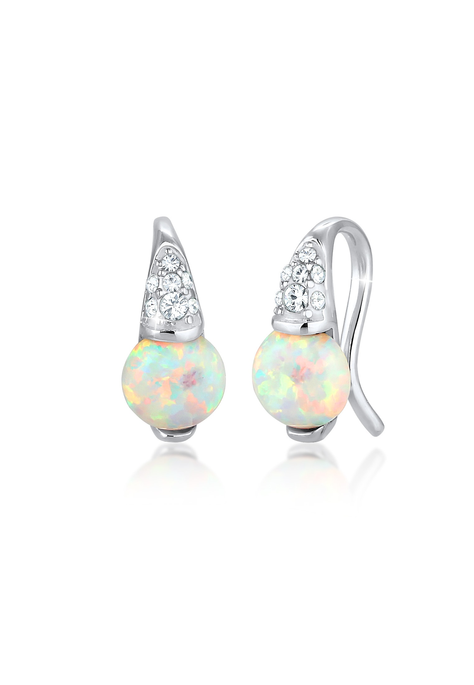 »Opal 925 Paar Ohrhänger Sterling Premium Silber« Kristalle Elli