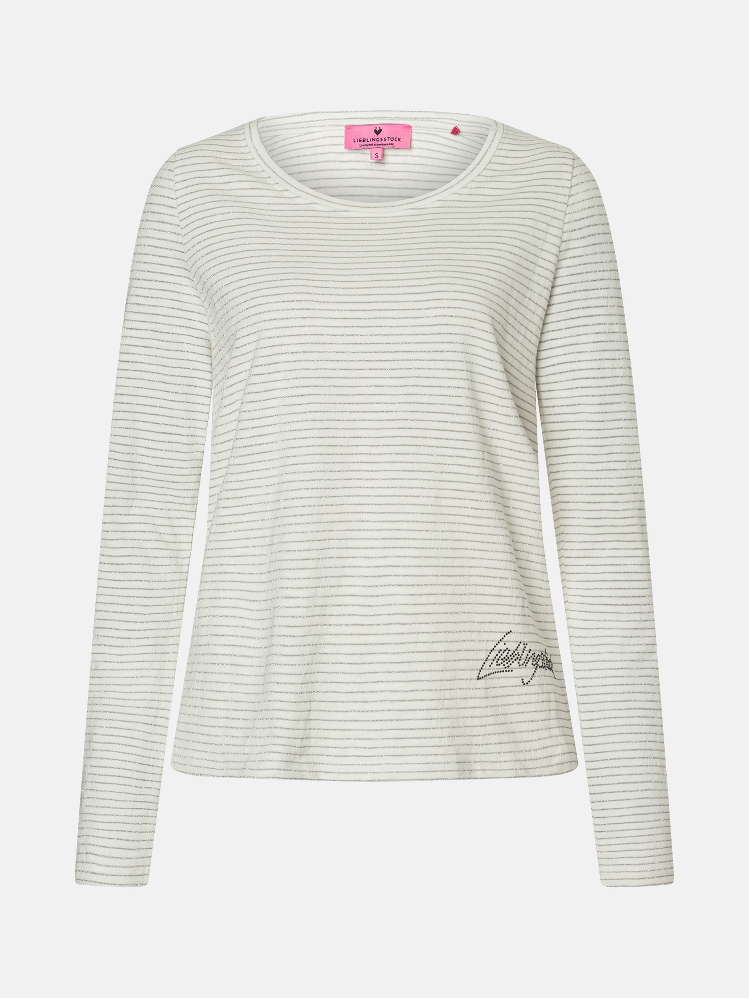 Lieblingsstück Langarmshirt »FineL« mit Glanzfaden, Ärmelenden mit Schlitz