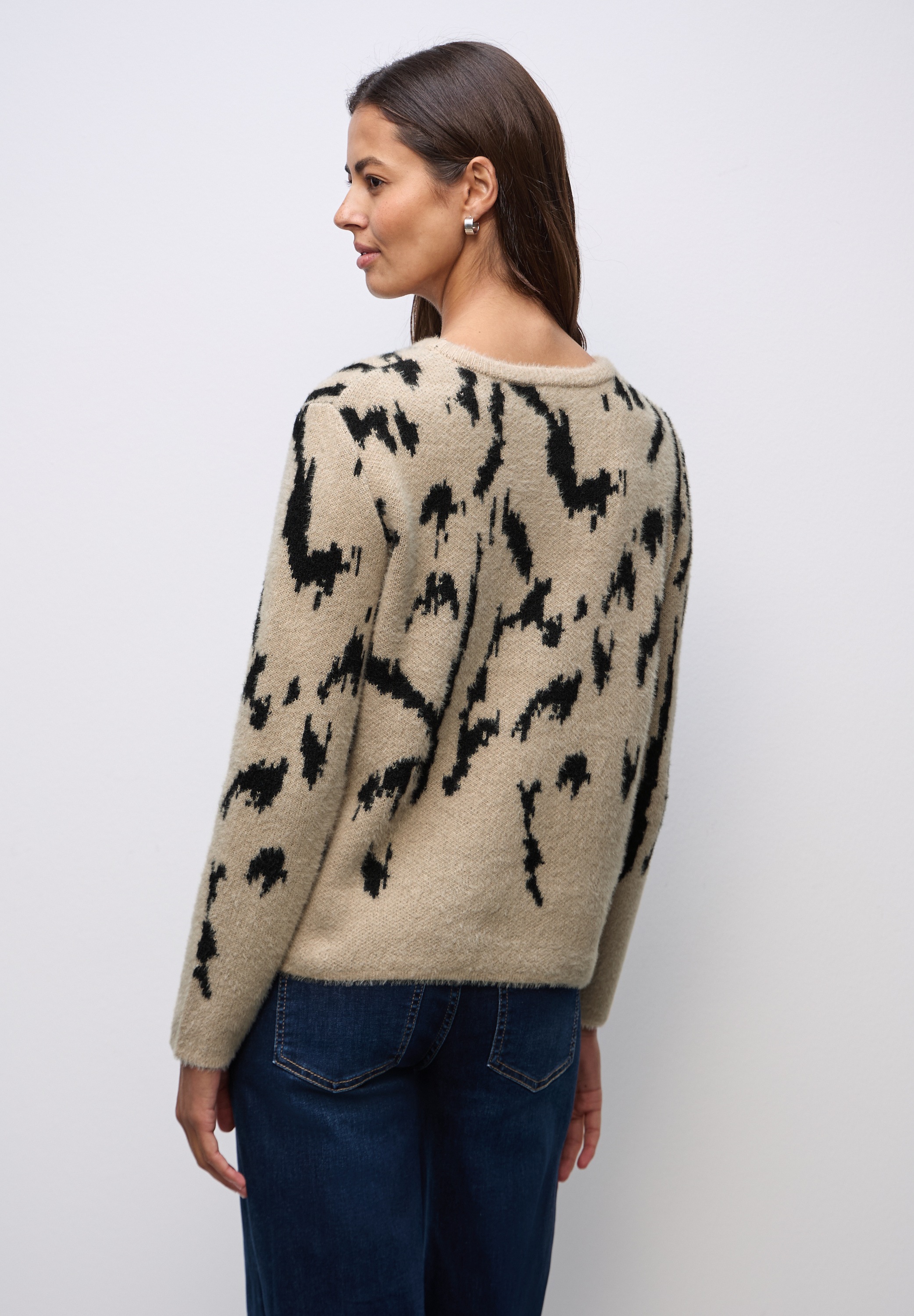 STREET ONE Rundhalspullover mit grafischem Muster günstig online kaufen