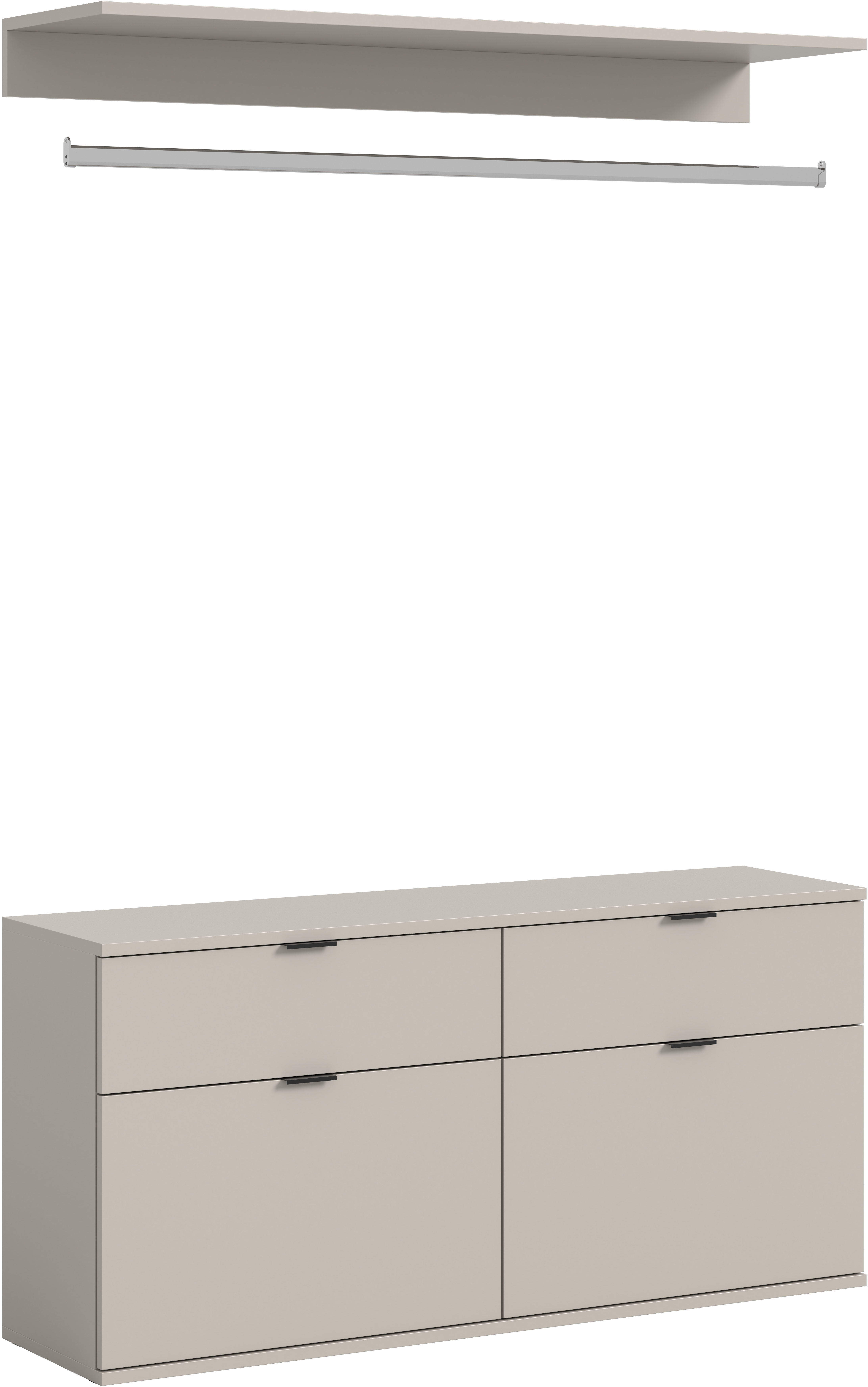 Home affaire Garderoben-Set "TRONDHEIM, 3-teilig, Breite 121 cm, Zwischenbauelement" nicht einzeln nutzbar, nur in Kombination mit Schränken der Serie, 3 Stk. tlg.