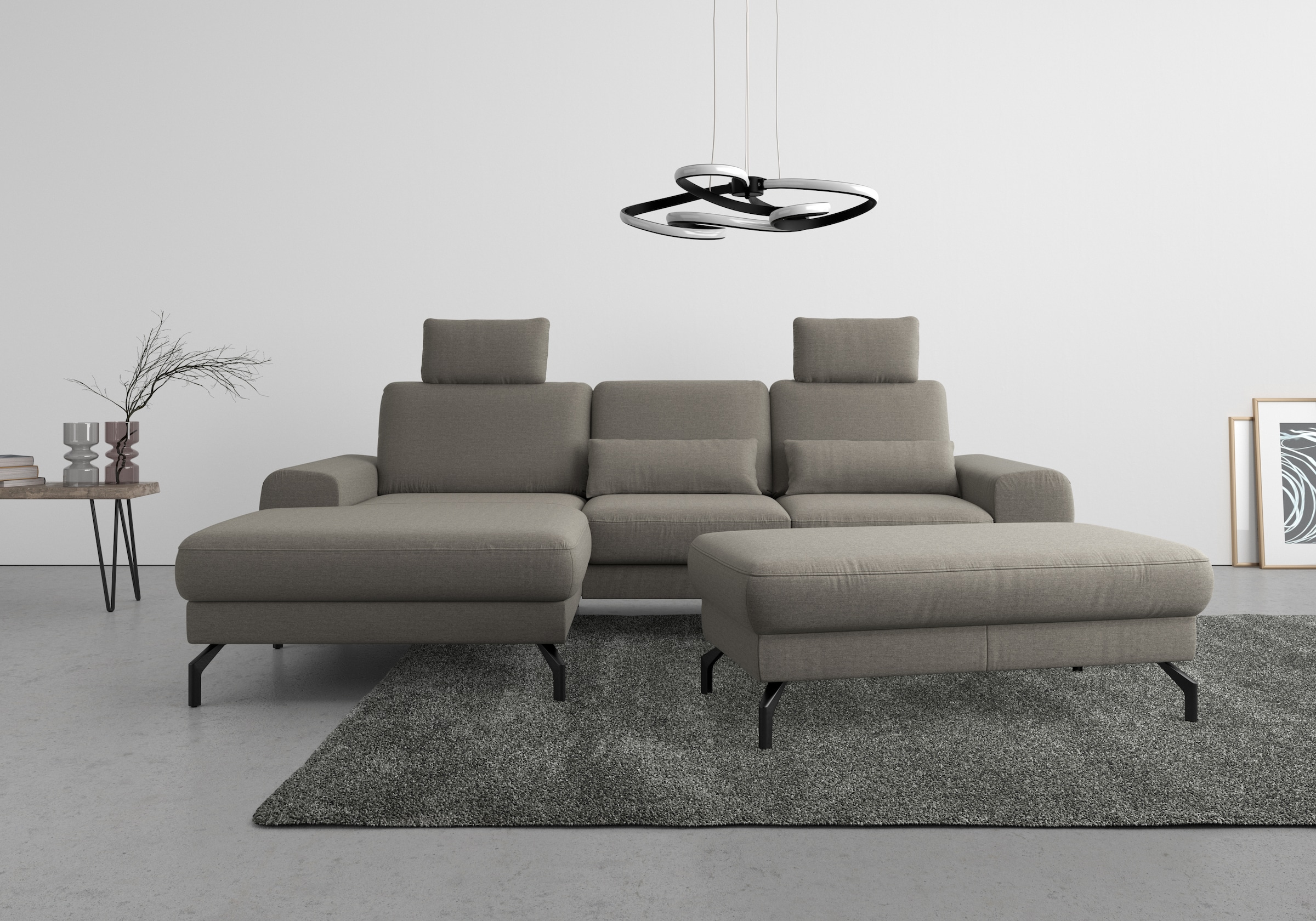 sit&more Ecksofa "Cinturo L-Form", inklusive Sitztiefenverstellung und Fede günstig online kaufen