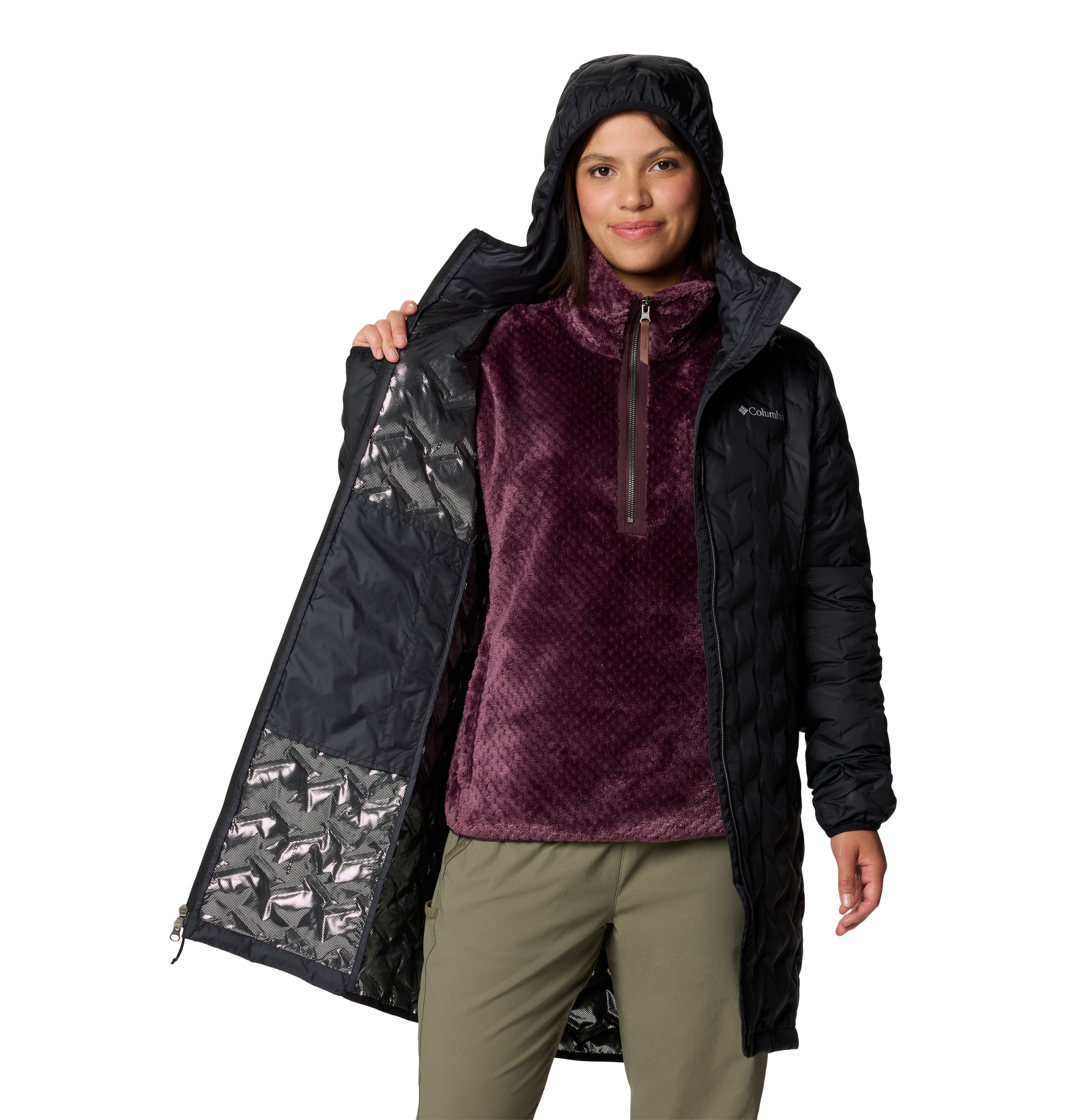 Columbia Daunenjacke »Delta Ridge™ II Long Down Jacket«, mit Kapuze