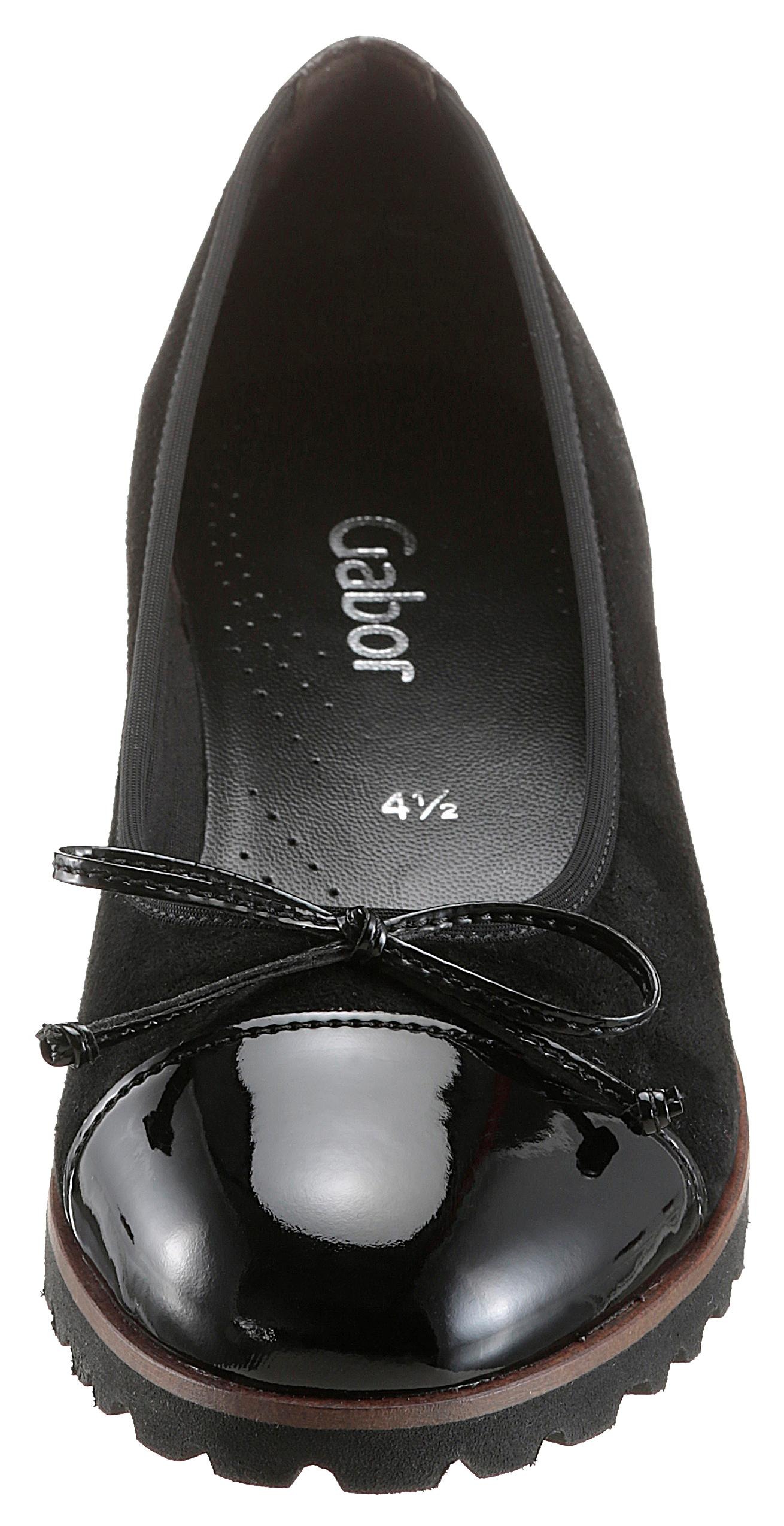 Thumbnail - Gabor Ballerina Flats, Chunky Slipper mit komfortablem Gummieinfass