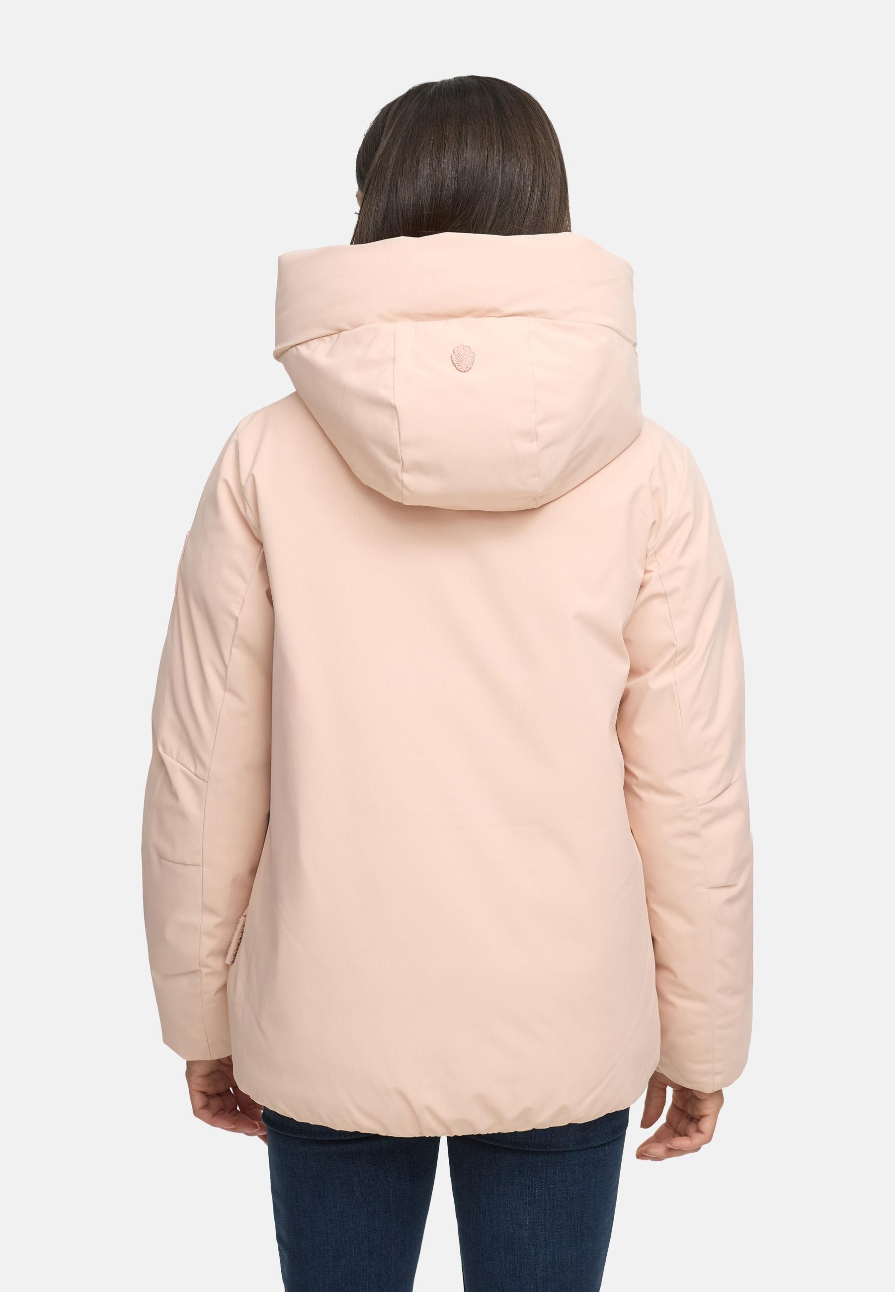 Navahoo Winterjacke »Blütenlicht 14«, mit Kapuze, Warme Damenjacke mit hohem Kragen
