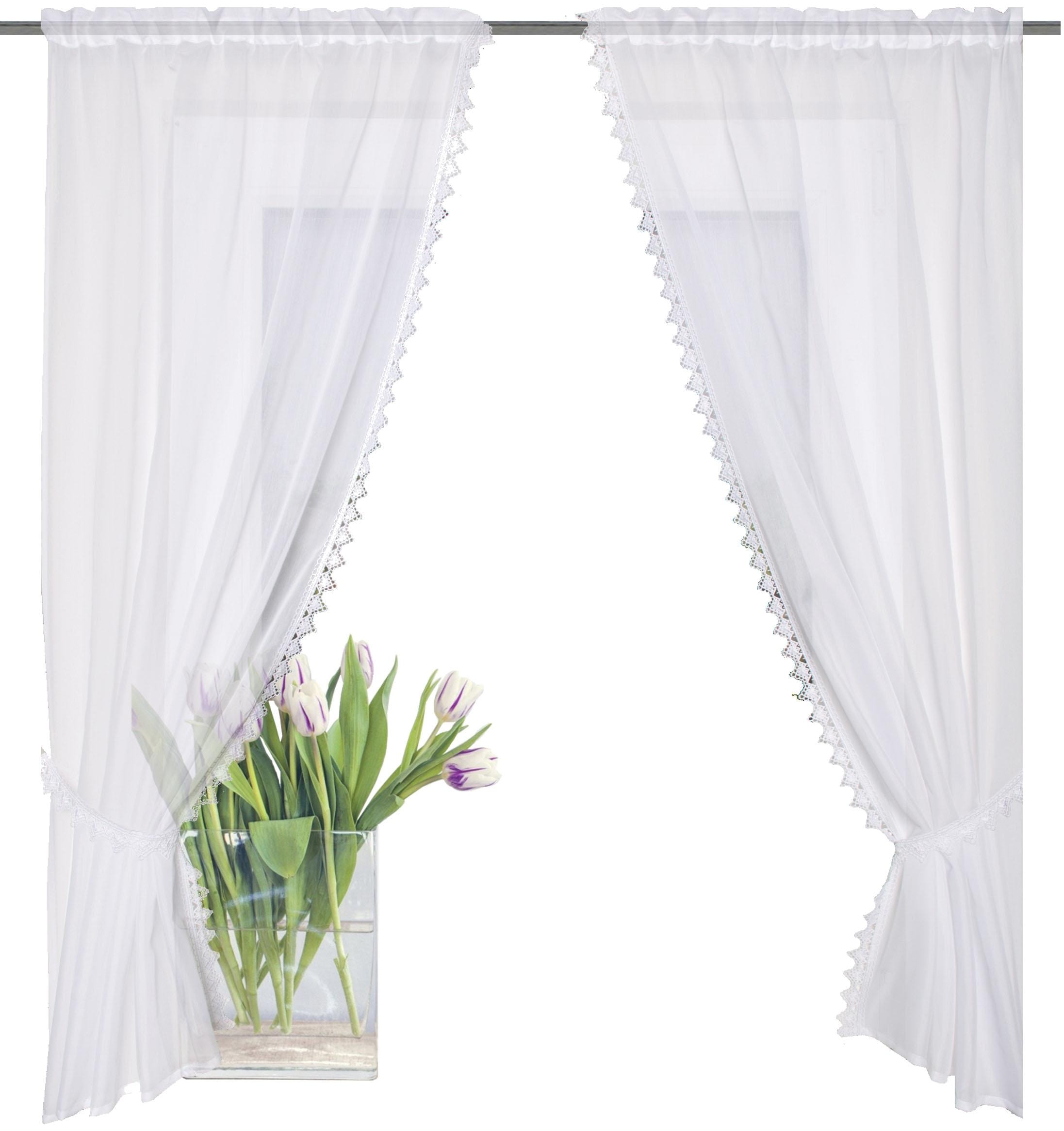 HOME WOHNIDEEN Scheibengardine (2 BAUR 125x75 St.), »LEONA«, HxB: 