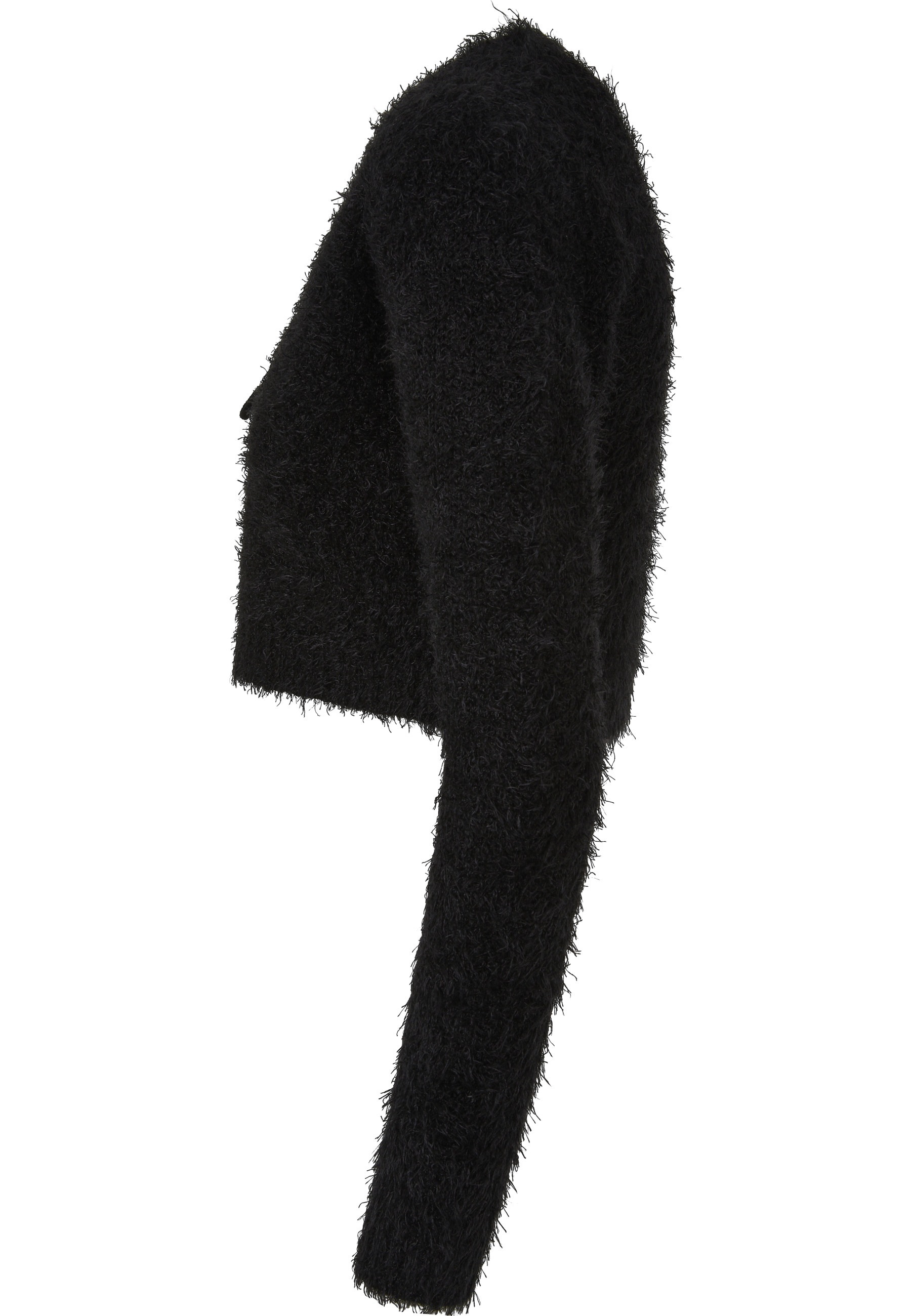 URBAN CLASSICS Strickjacke »Urban Classics Damen Ladies Tied Cropped Feather Cardigan« 1 Stk.