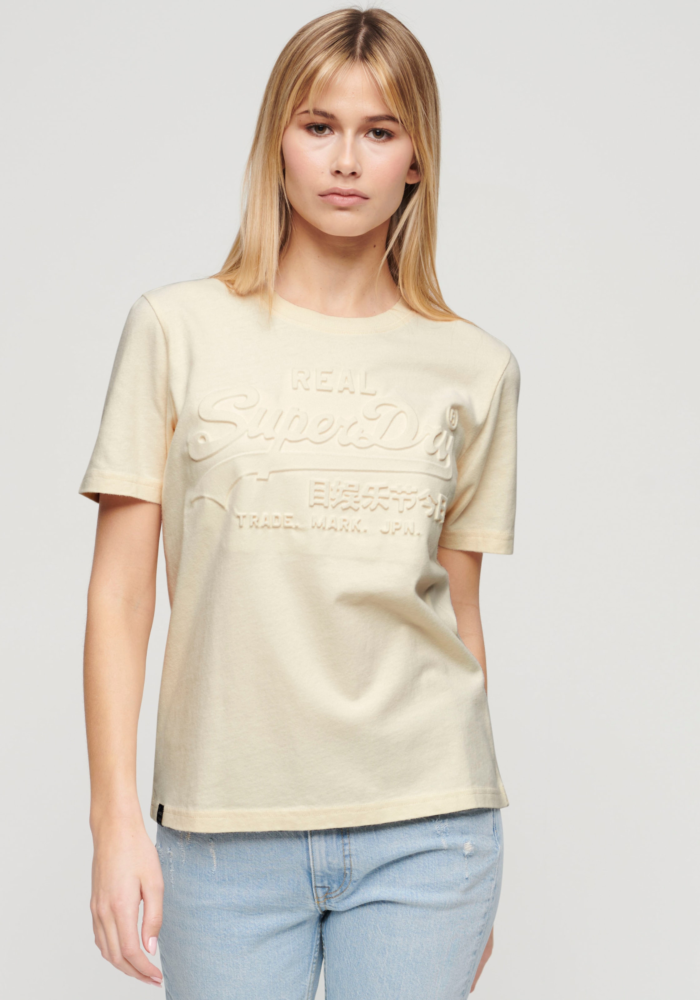 Superdry Kurzarmshirt EMBOSSED VL RELAXED T SHIRT günstig online kaufen