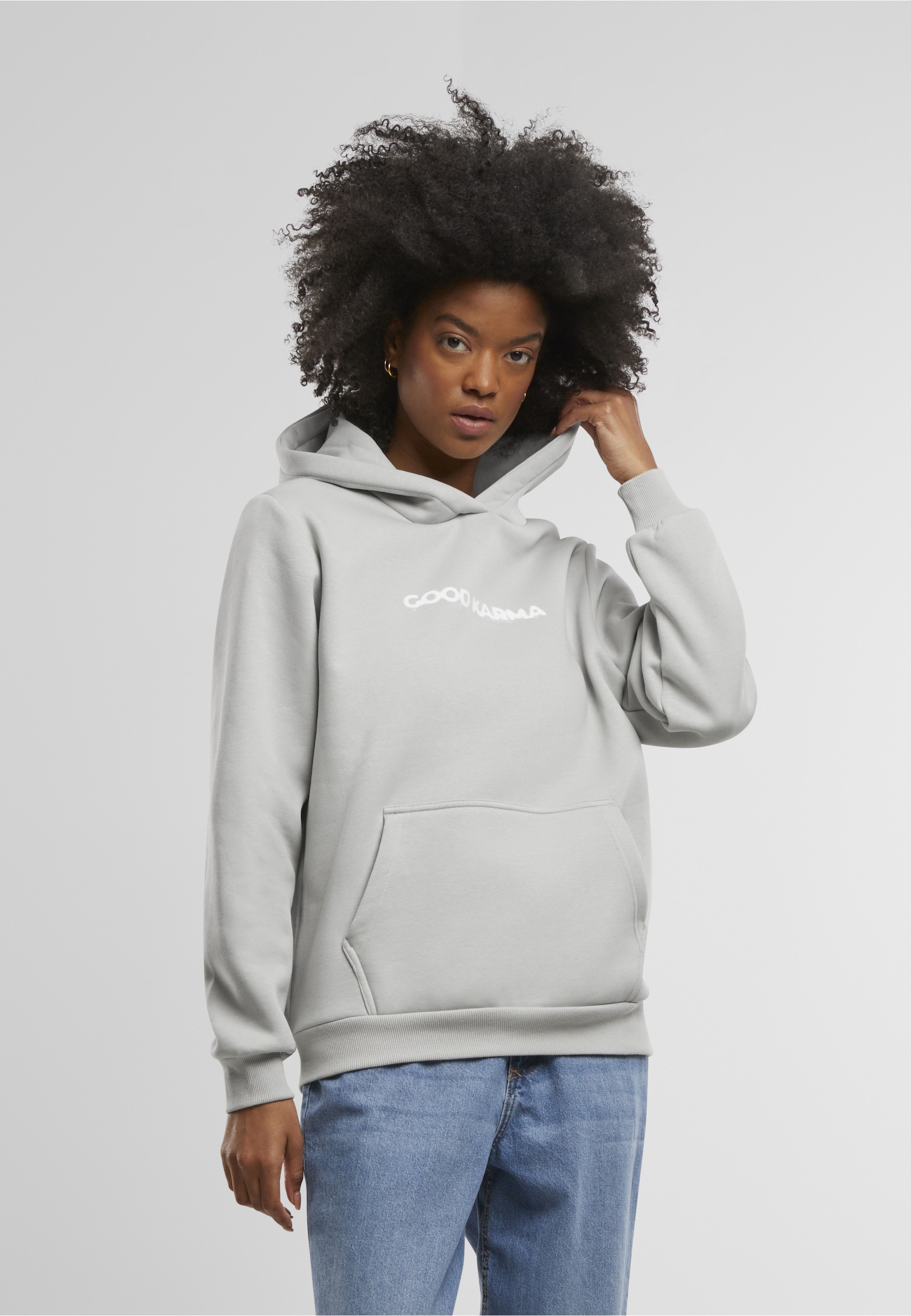 Miss Tee Kapuzensweatshirt "Miss Tee Karma Butterfly Ladies Fluffy Hoody" günstig online kaufen