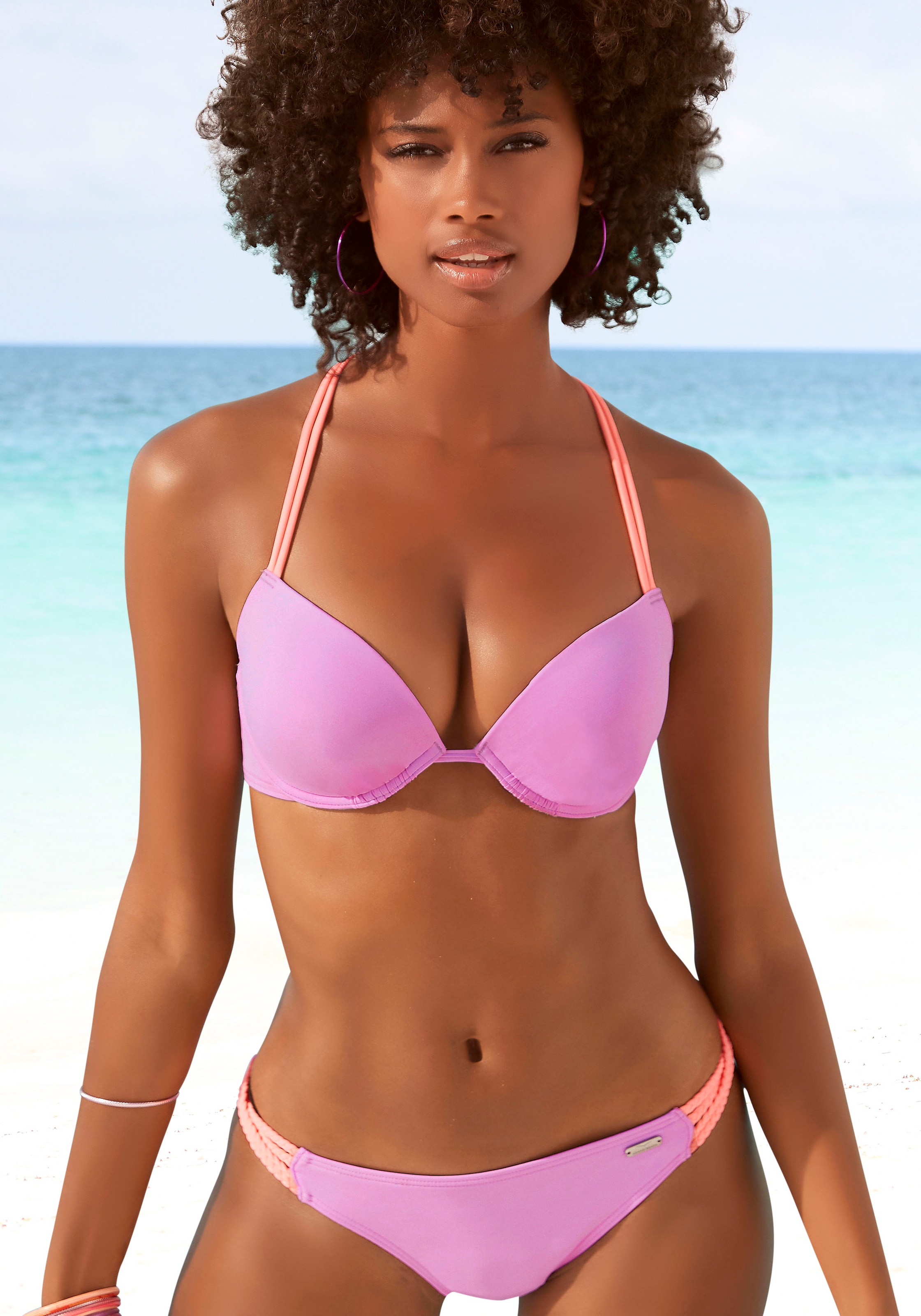 Venice Beach Push-Up-Bikini-Top "Anna", wattierte Cups, mit eingearbeiteter Verstärkung