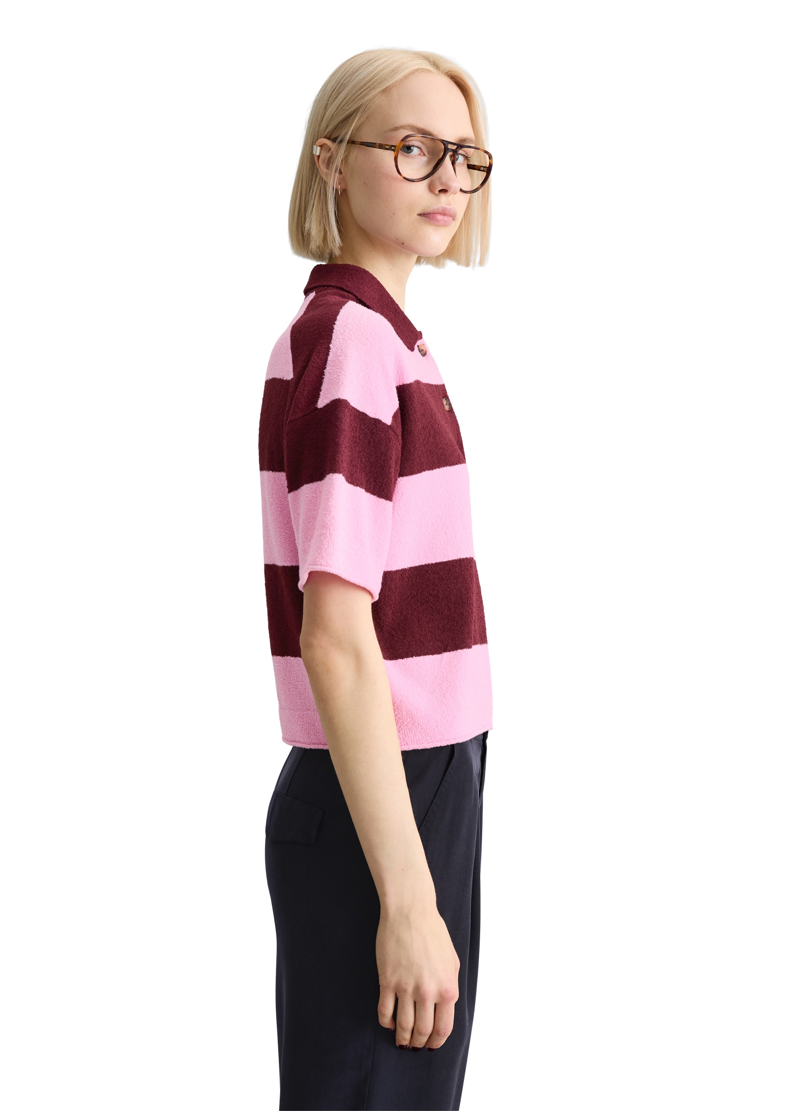 Marc O'Polo DENIM Poloshirt »aus Crinkled Organic Cotton-Mix«