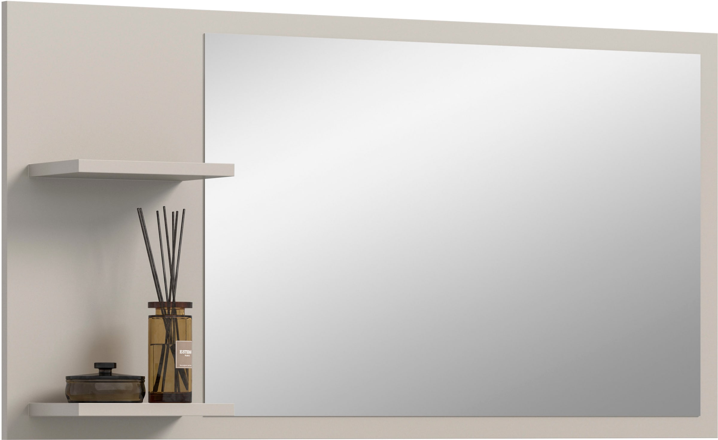 Home affaire Spiegel »TATIO, 106x55x16 cm, 2 Ablageböden, große Spiegelfläche« Garderobenspiegel, Flurspiegel