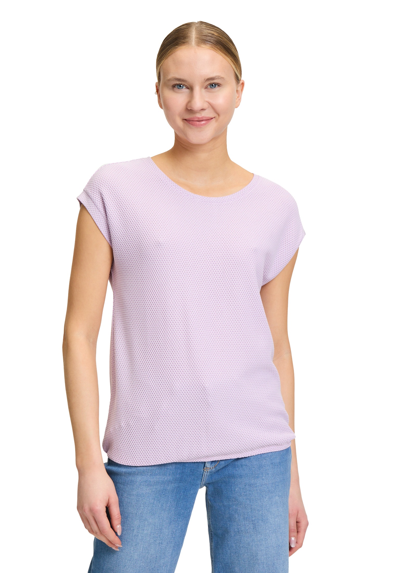 Betty&Co Kurzarmshirt "Betty & Co Damen Casual-Shirt mit Struktur", (1 tlg. günstig online kaufen