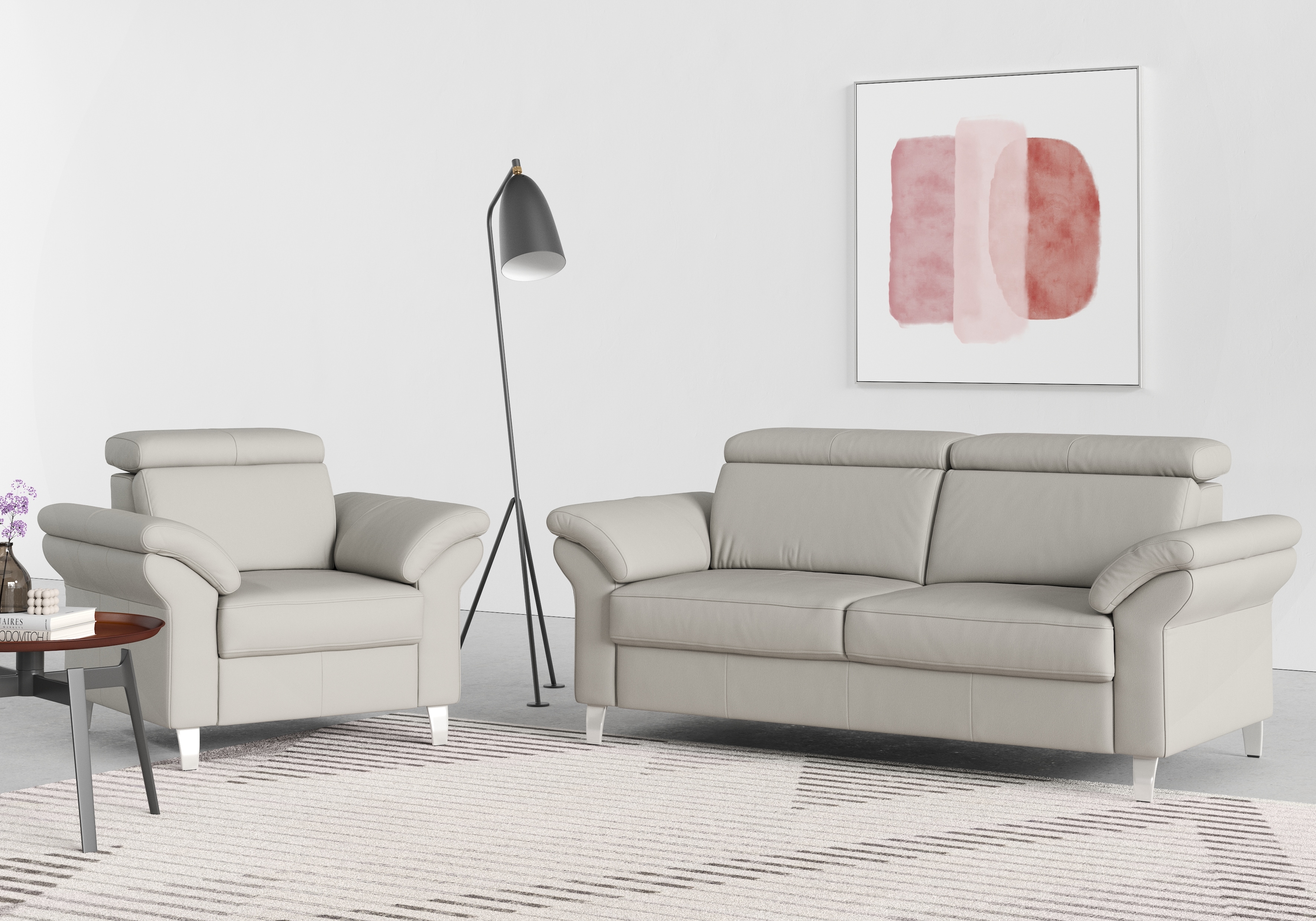sit&more 2,5-Sitzer "Arngast" inklusive Federkern und Kopfteilverstellung