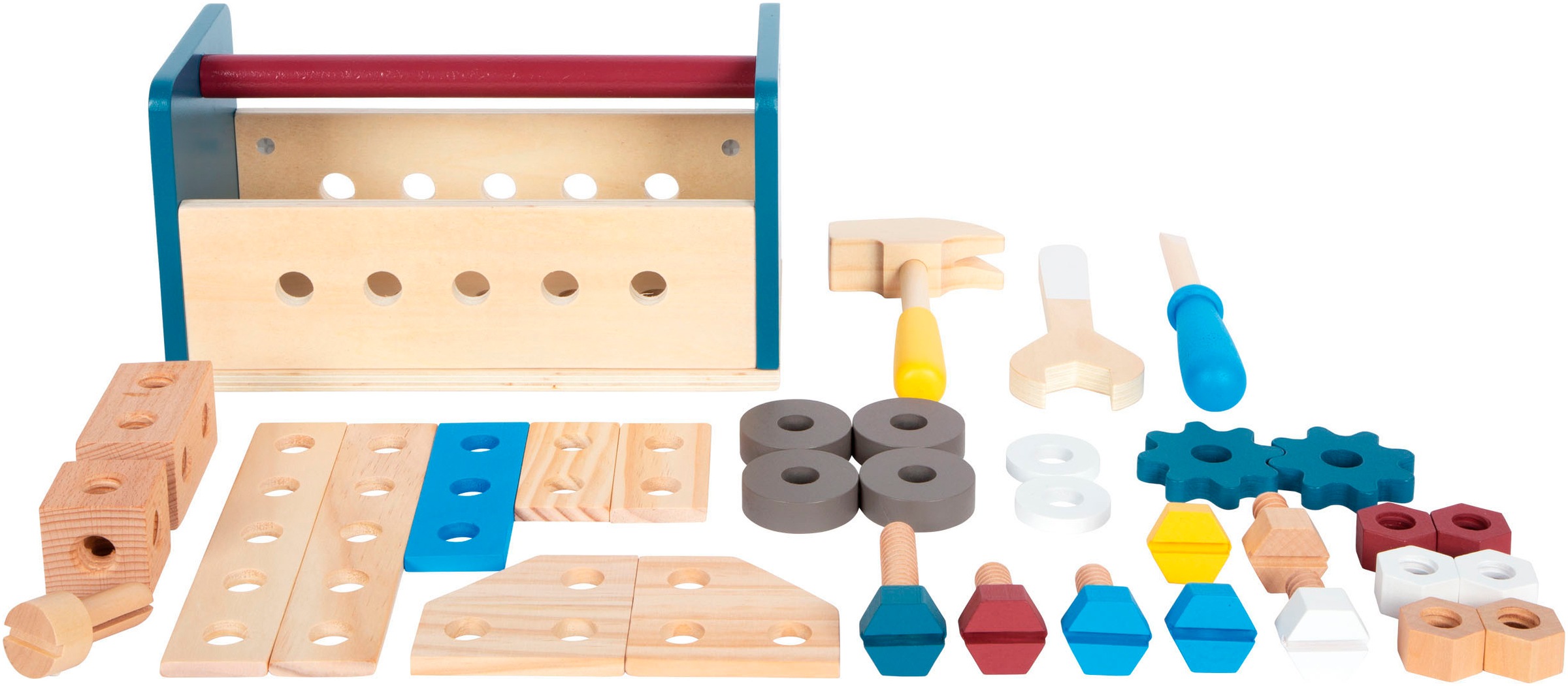 Small Foot Spielwerkzeugkoffer »Werkzeugkasten/Werkbank Workshop«, (33 tlg.), aus Holz