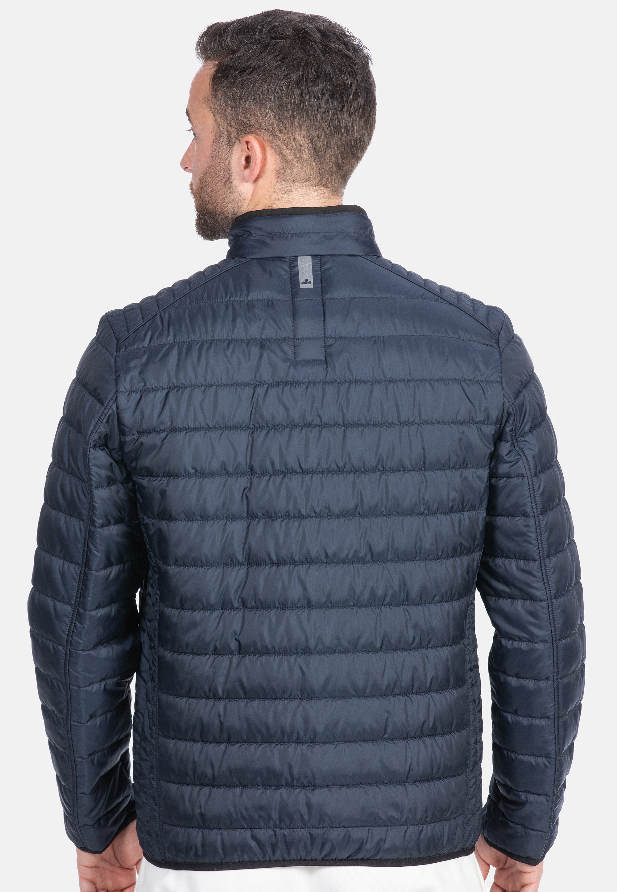 Steppjacke NEW CANADIAN, Herren, Gr. 58, blau (dunkelblau), 100% Polyester, unifarben, kurz, hoch geschlossener Ausschnitt, Jacken Steppjacke, in tollem Stepp-Design 3