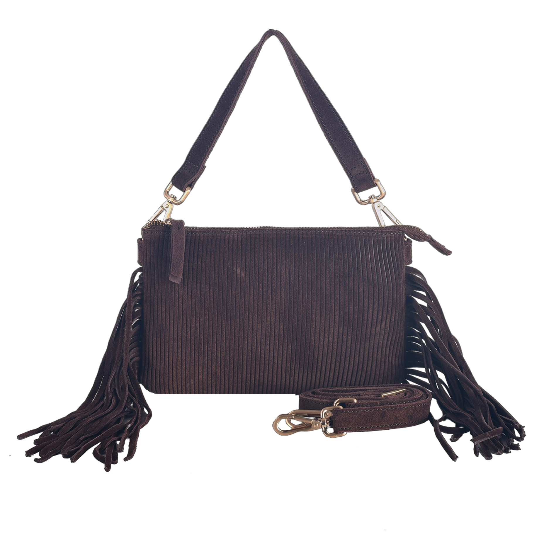 HARBOUR 2nd Handtasche "Tallulah" Damen Henkeltasche, Umhängetasche mit modischen Fransen