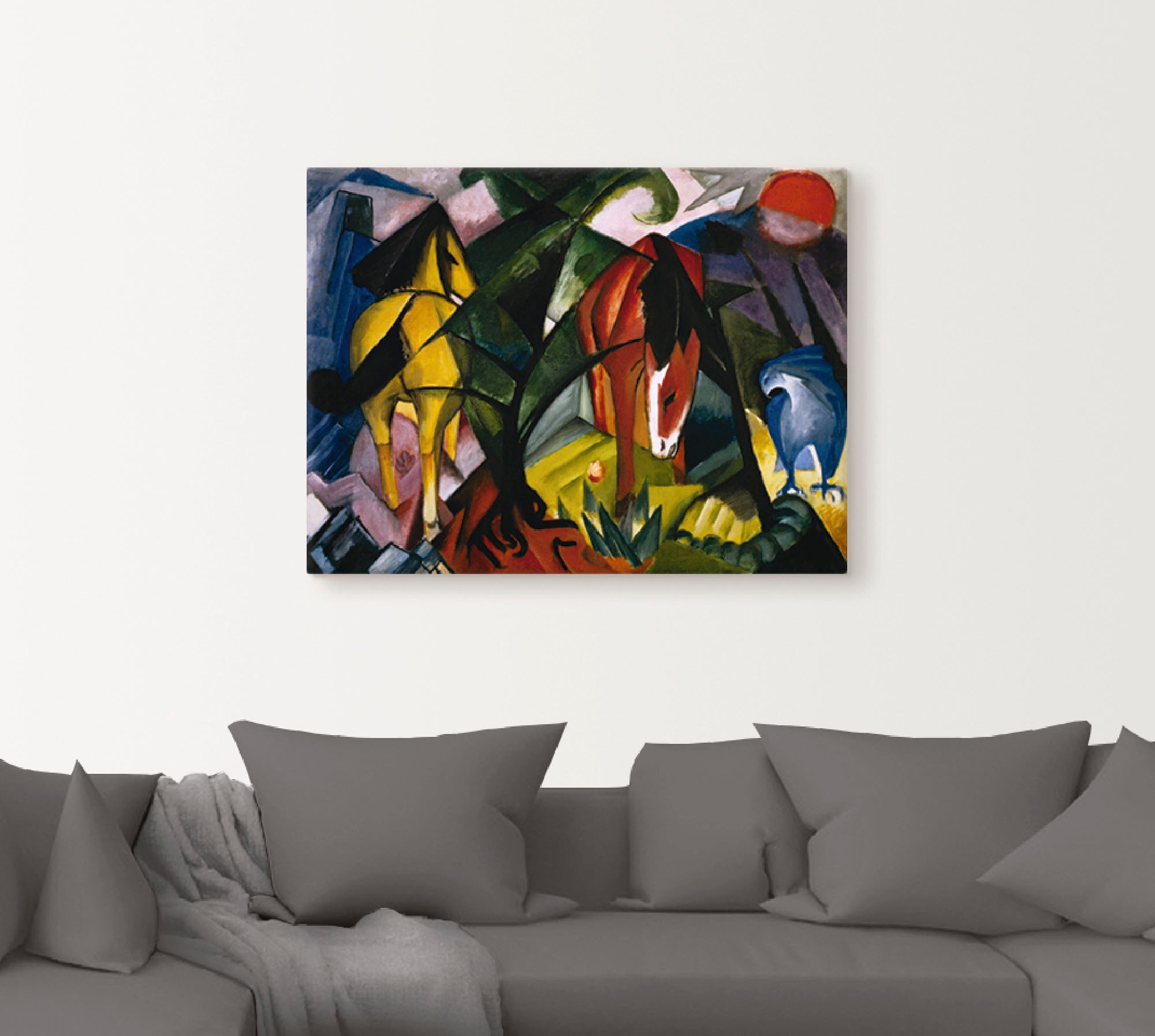 Artland Wandbild »Pferde und Adler. 1912«, Haustiere, (1 St.), als Leinwandbild, Poster in verschied. Größen
