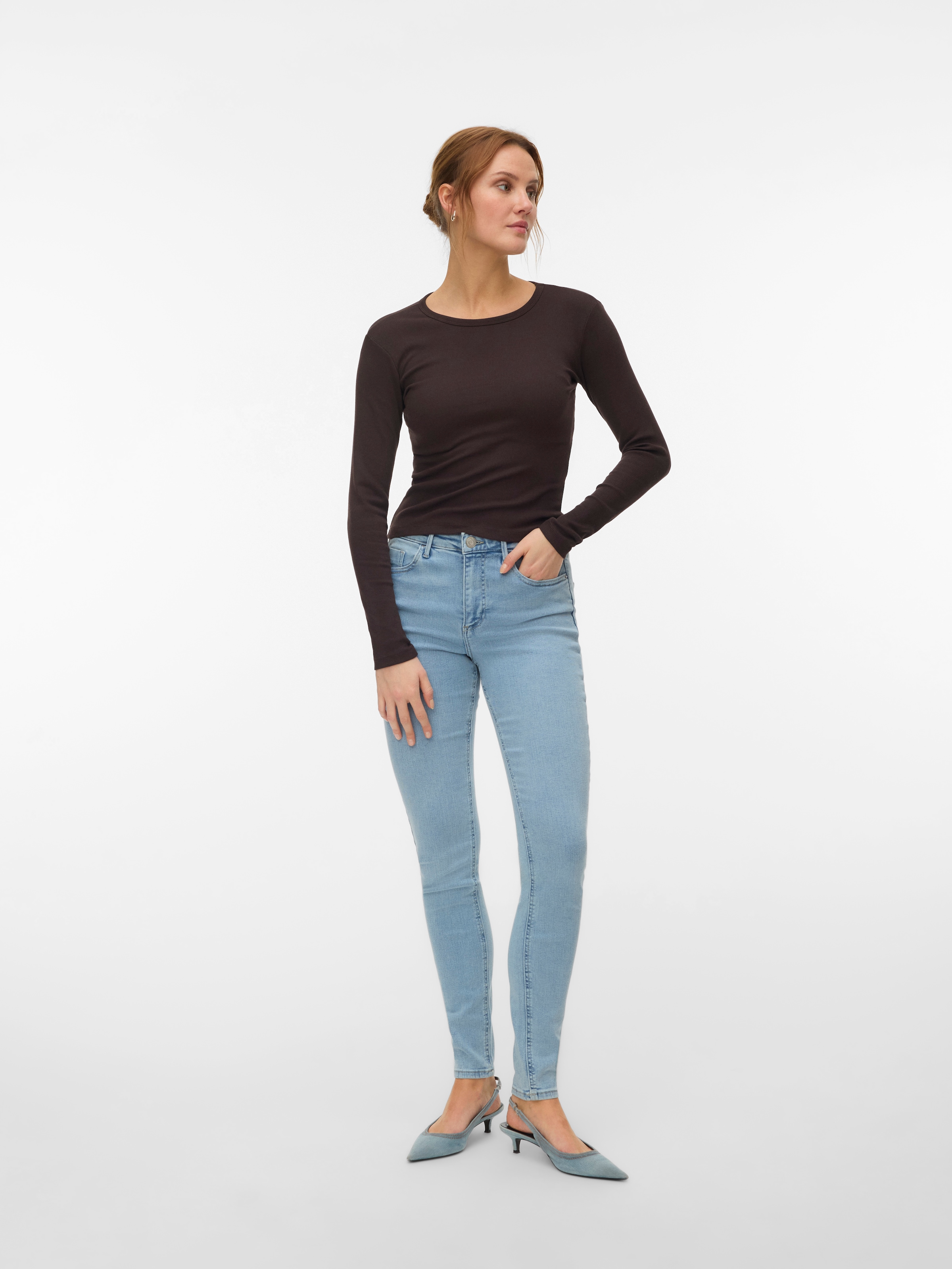 Vero Moda Skinny-fit-Jeans »VMPOLLY MR SKINNY JEANS RA3056 NOOS« Baumwollmischung, skinny fit, regular waist