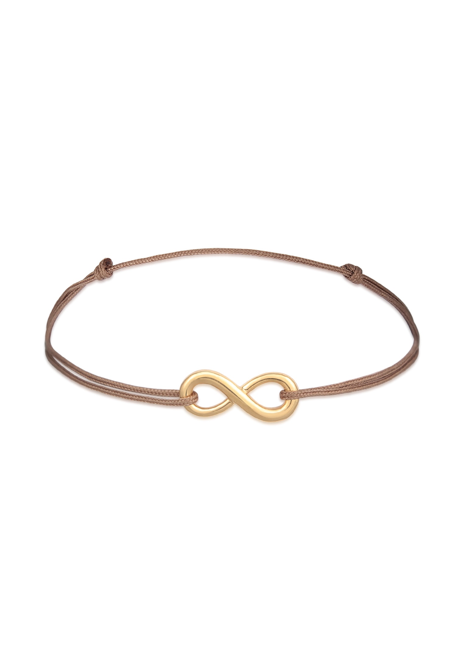 ELLI Damen Armkette "Armband Infinity Unendlichkeit Trend 925 Silber", Silber 925 (Sterlingsilber), braun, Silber 925 (Sterlingsilber), Armbänder