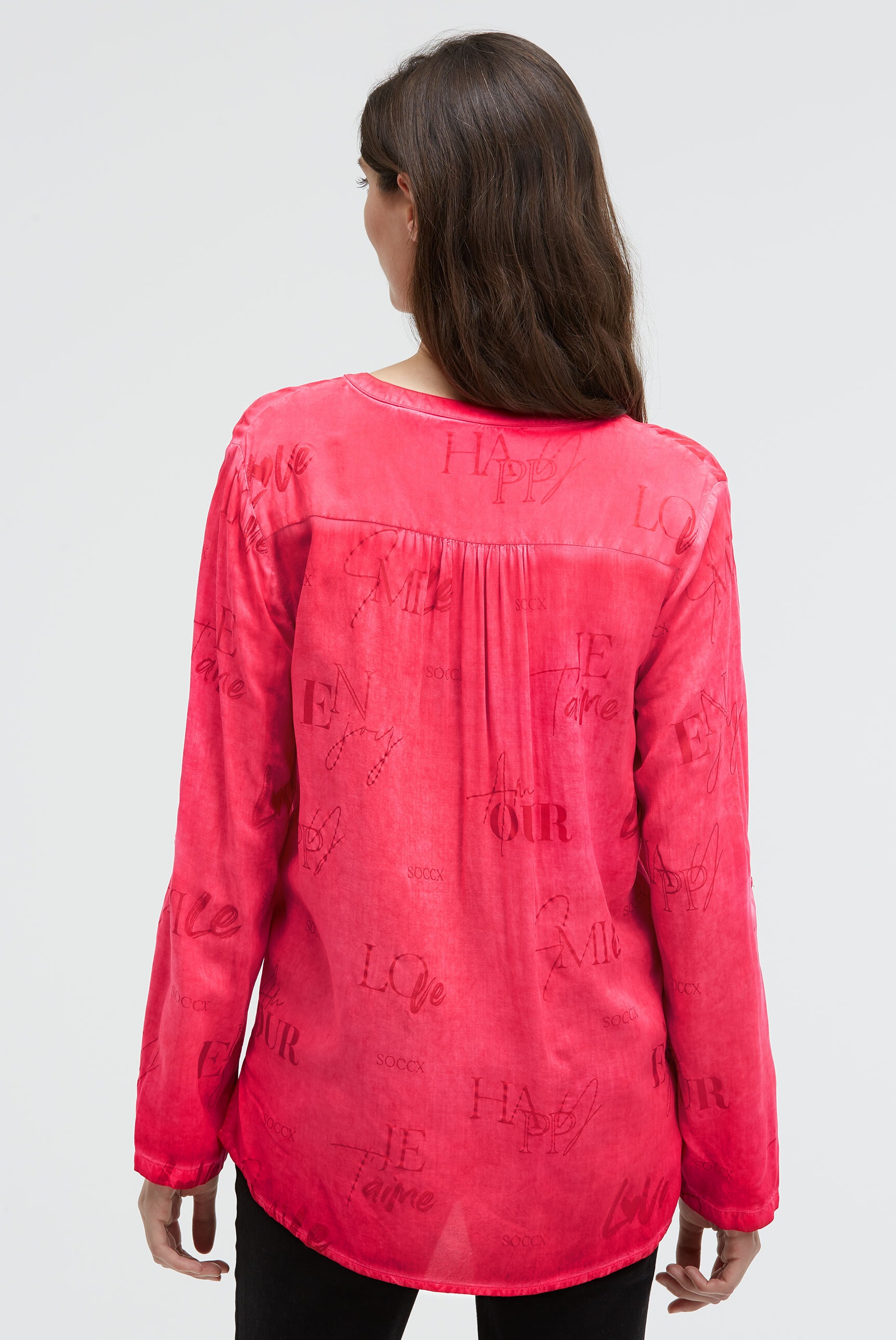 SOCCX Langarmbluse im Turn-Up-Look