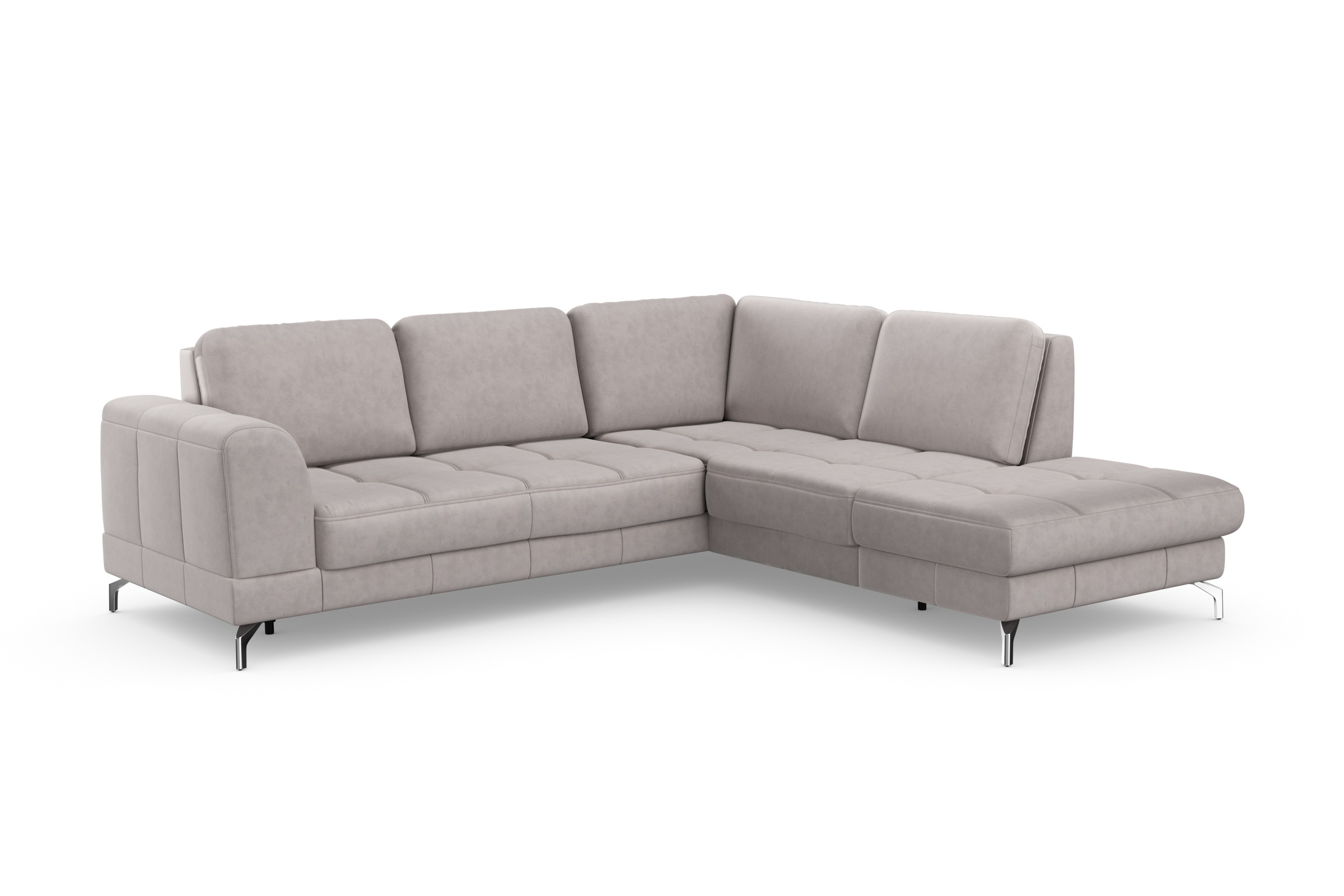 sit&more Ecksofa »Bendigo L-Form«, inklusive Sitztiefenverstellung, Bodenfreiheit 12 cm, in 2 Fußfarben