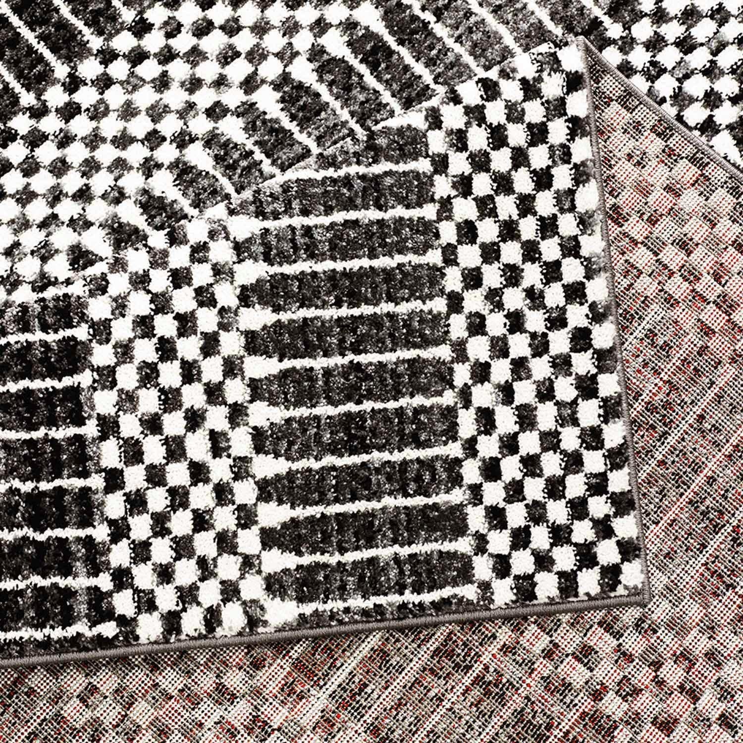 Teppich CARPET CITY "Moda 1131" Gr. 3, grau, B:120cm H:11mm L:160cm, Kunstfaser, Teppiche, Teppich, Kurzflor, Wohnzimmer 3