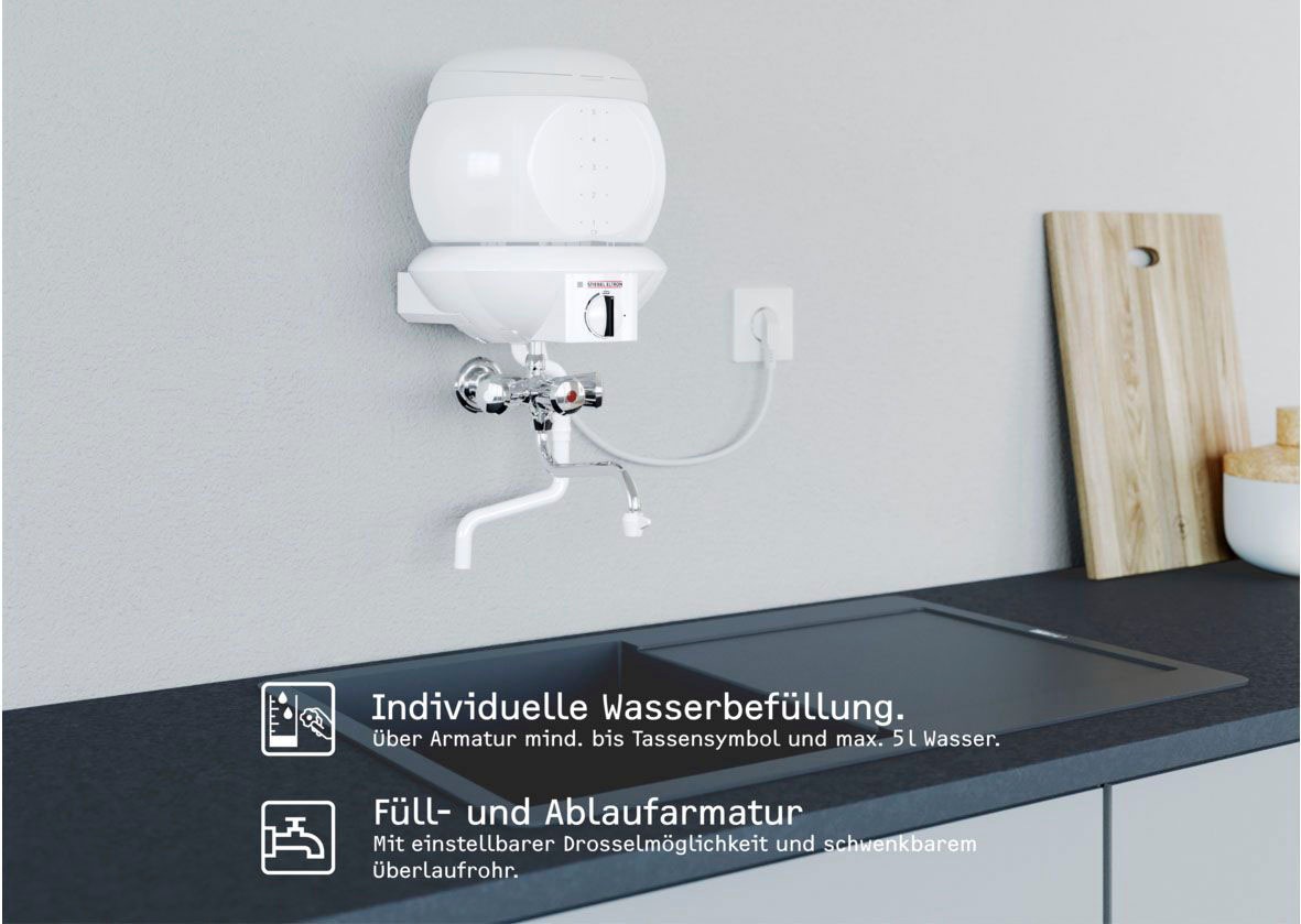 STIEBEL ELTRON Kochendwassergerät »KBA 5 KA«, Kunststoff, 5 Liter, Dreigriff-Füll- und Ablaufarmatur