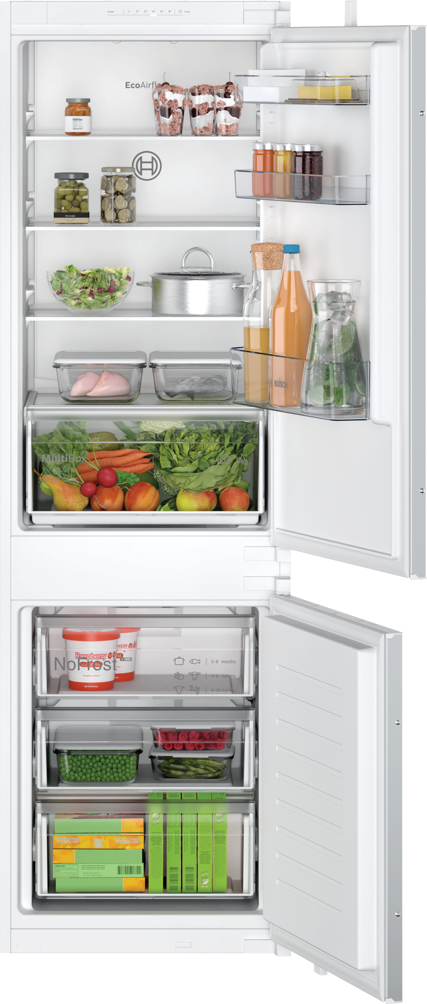 BOSCH Einbaukühlgefrierkombination Serie 2 "KIN86NSE0" 177,2 cm hoch 54,1 c günstig online kaufen