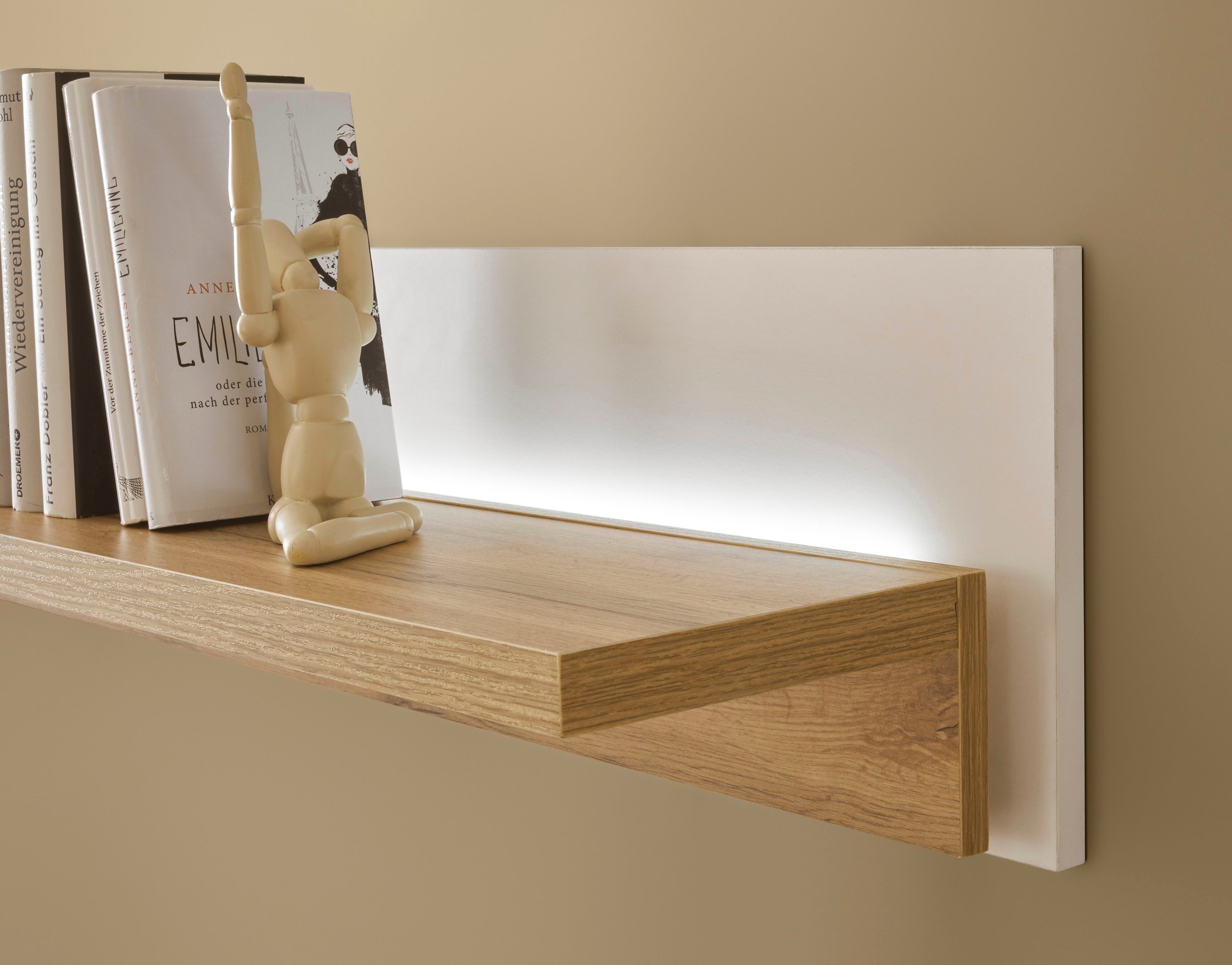 INOSIGN Wohnwand »LONG ISLAND«, (Set, 3 St.), in moderner Trendfarbe,inklusive senkrechter Beleuchtung,Breite 260 cm