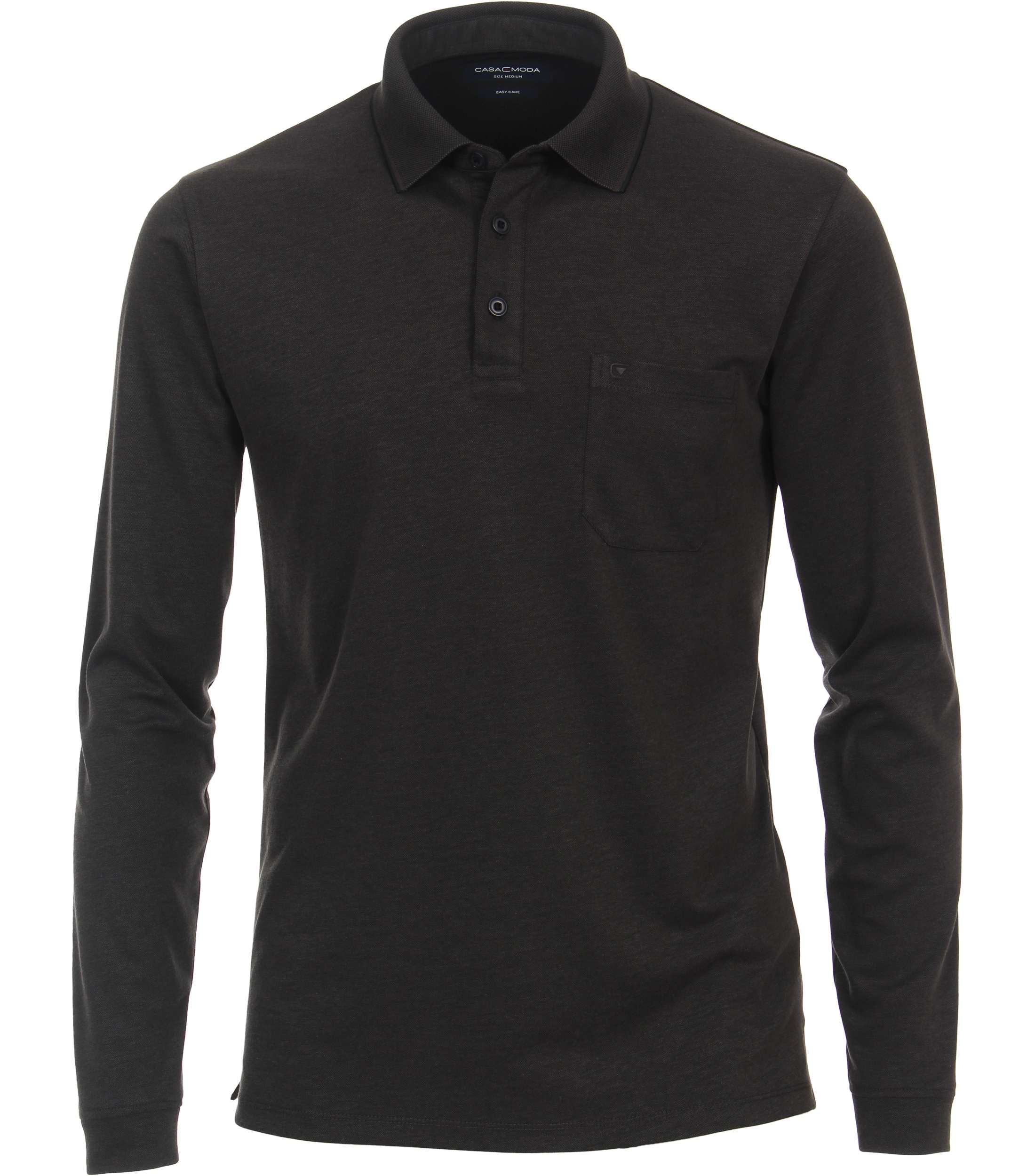 CASAMODA Langarm-Poloshirt "CASAMODA Polo-Shirt Langarm uni" günstig online kaufen