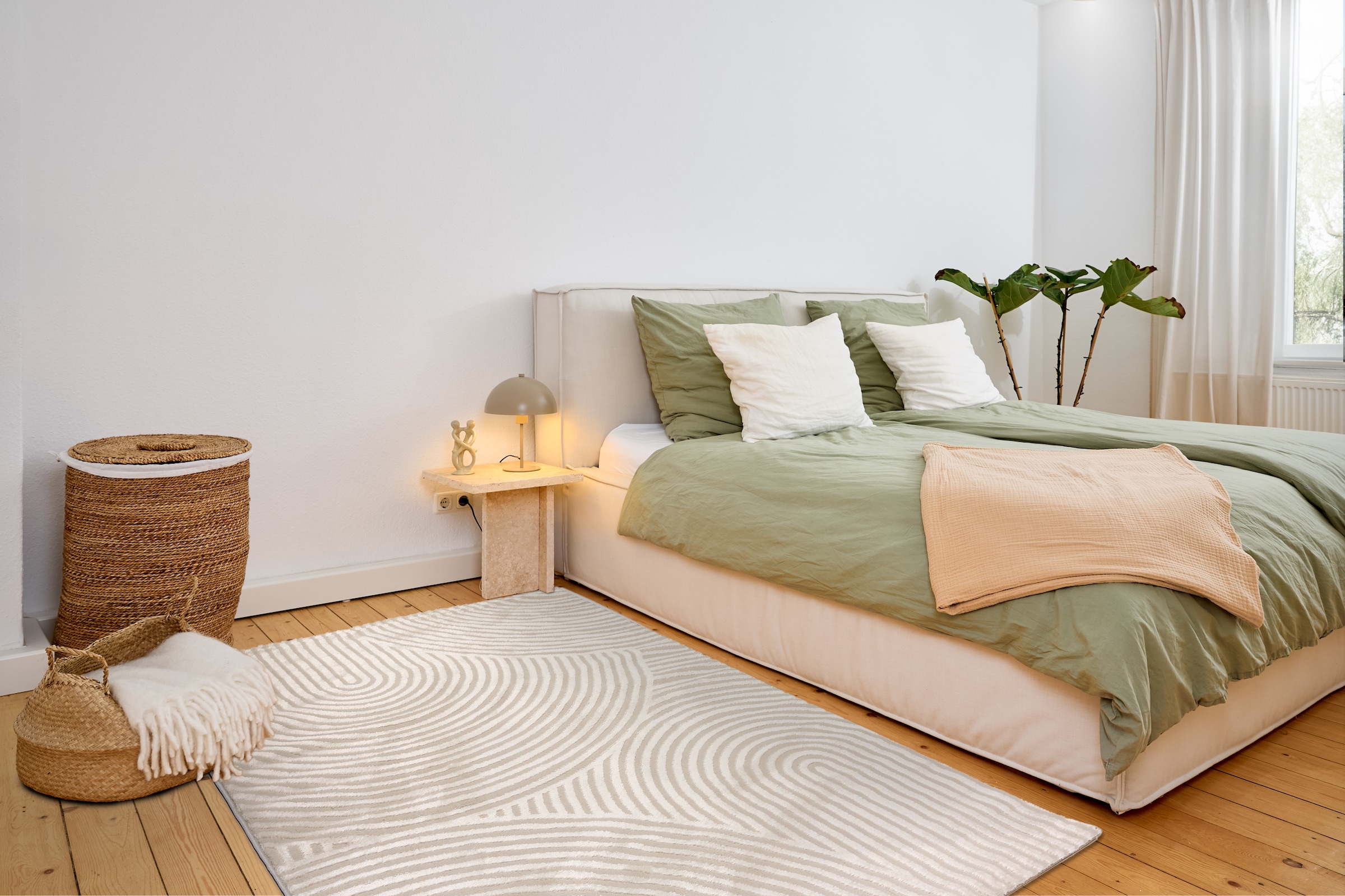 ASTRA Teppich »Jules 253« rechteckig 8 mm Höhe Hoch Tief Struktur, Kurzflor, Wohnzimmer, Schlafzimmer