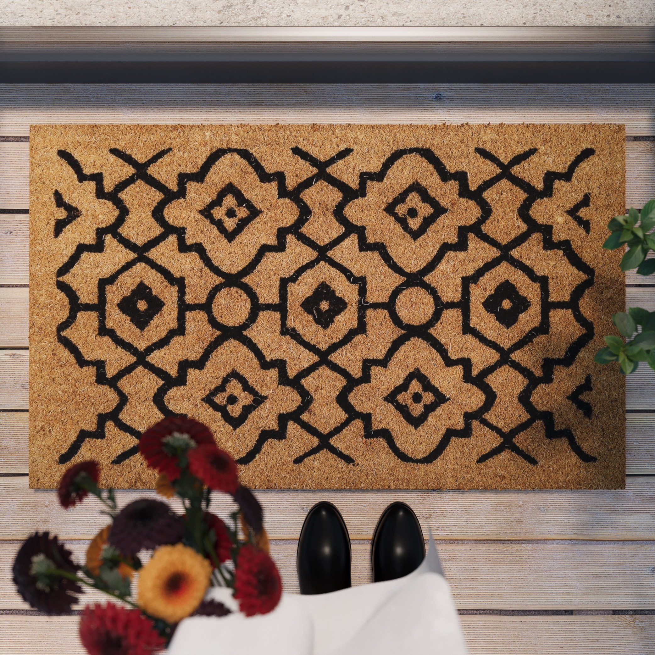 Wecon home Fußmatte "Posh Palace" rechteckig 18 mm Höhe rutschfest, robust, günstig online kaufen