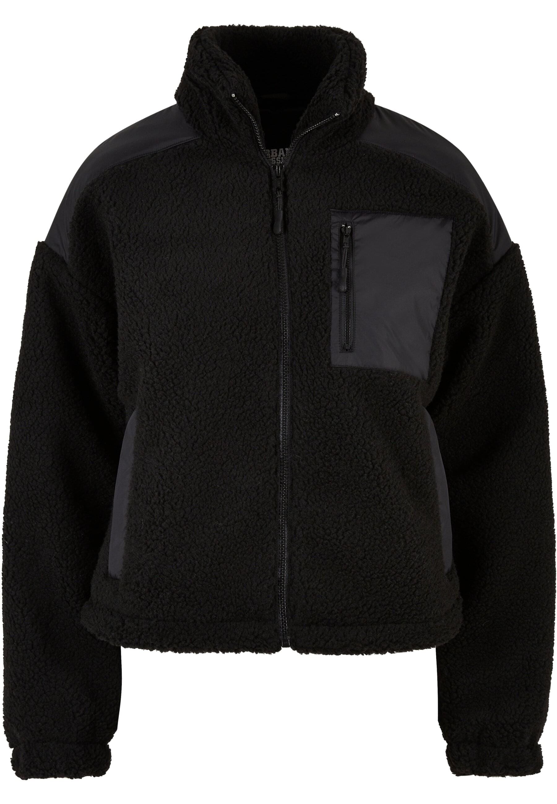 URBAN CLASSICS Winterjacke "Urban Classics Damen Ladies Sherpa Mix Jacket", (1 St.), mit Kapuze