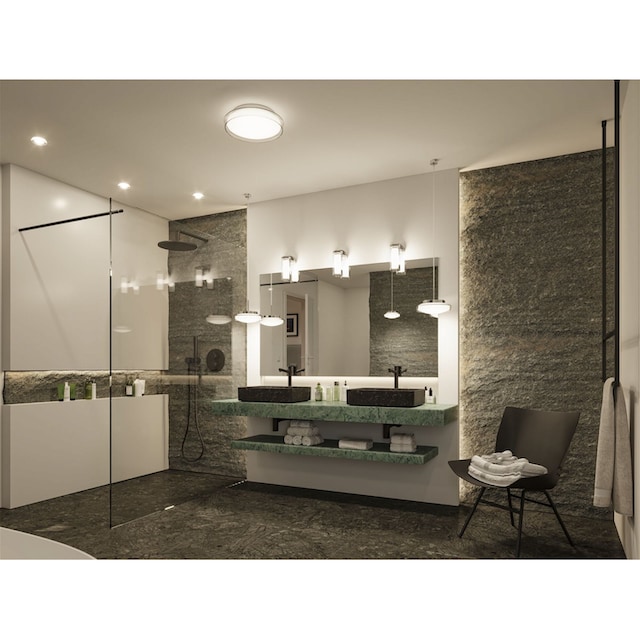 Paulmann LED Deckenleuchte »Selection Bathroom Luena IP44 16,5W 3000K Chrom  230V Glas/Metall«, 1 flammig-flammig | BAUR