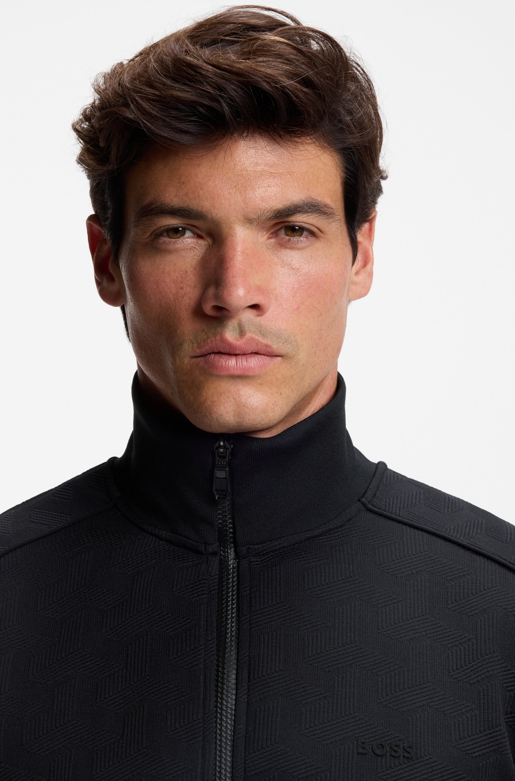 BOSS GREEN Sweatjacke "Mirror" Flachstrickkragen, regular fit, Reißverschlu günstig online kaufen