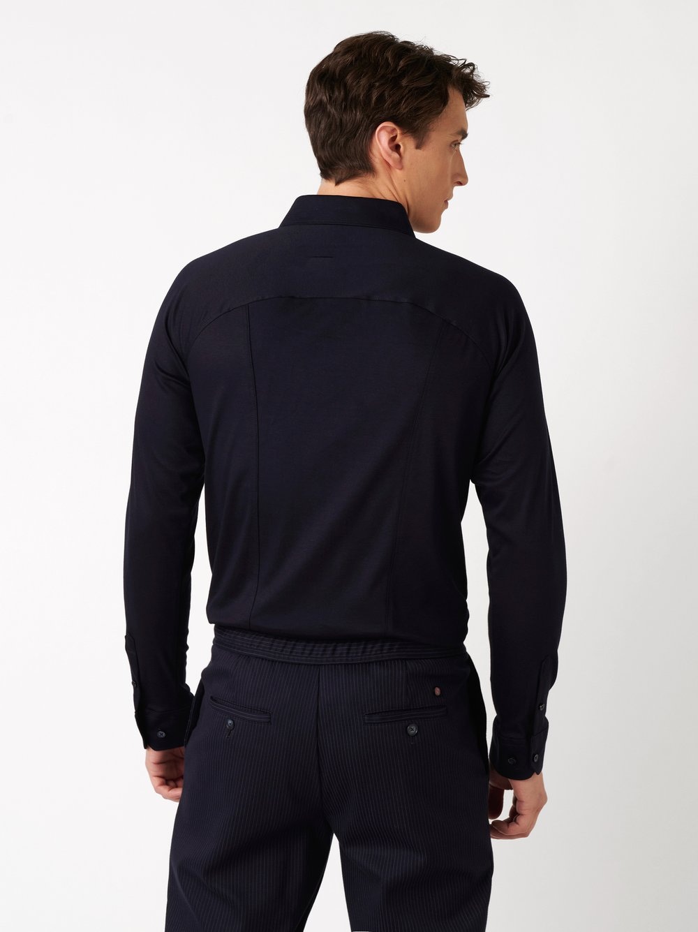 DESOTO Langarmhemd »Jersey Casual Kent« Businesshemd, Jersey, Kentkragen, slim fit