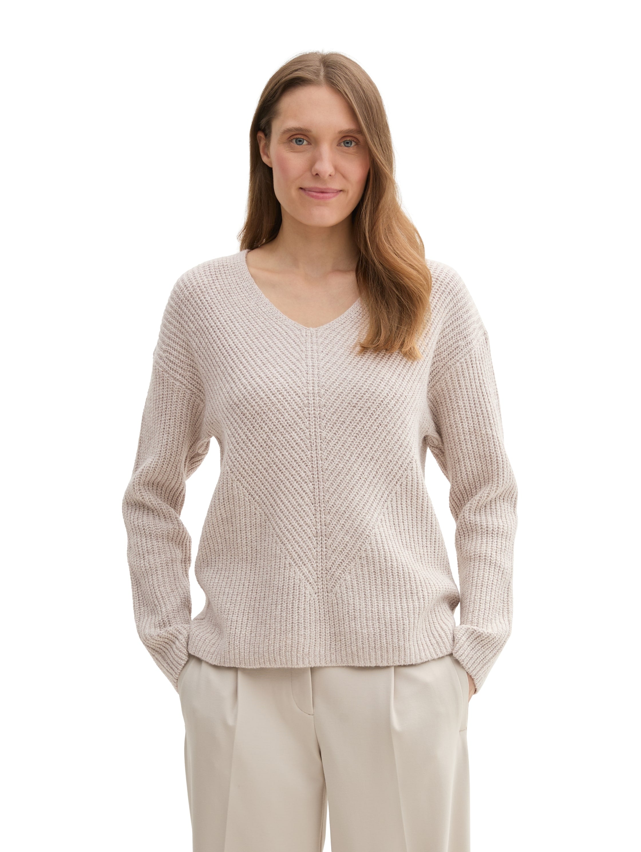 TOM TAILOR Strickpullover, mit V-Ausschnitt