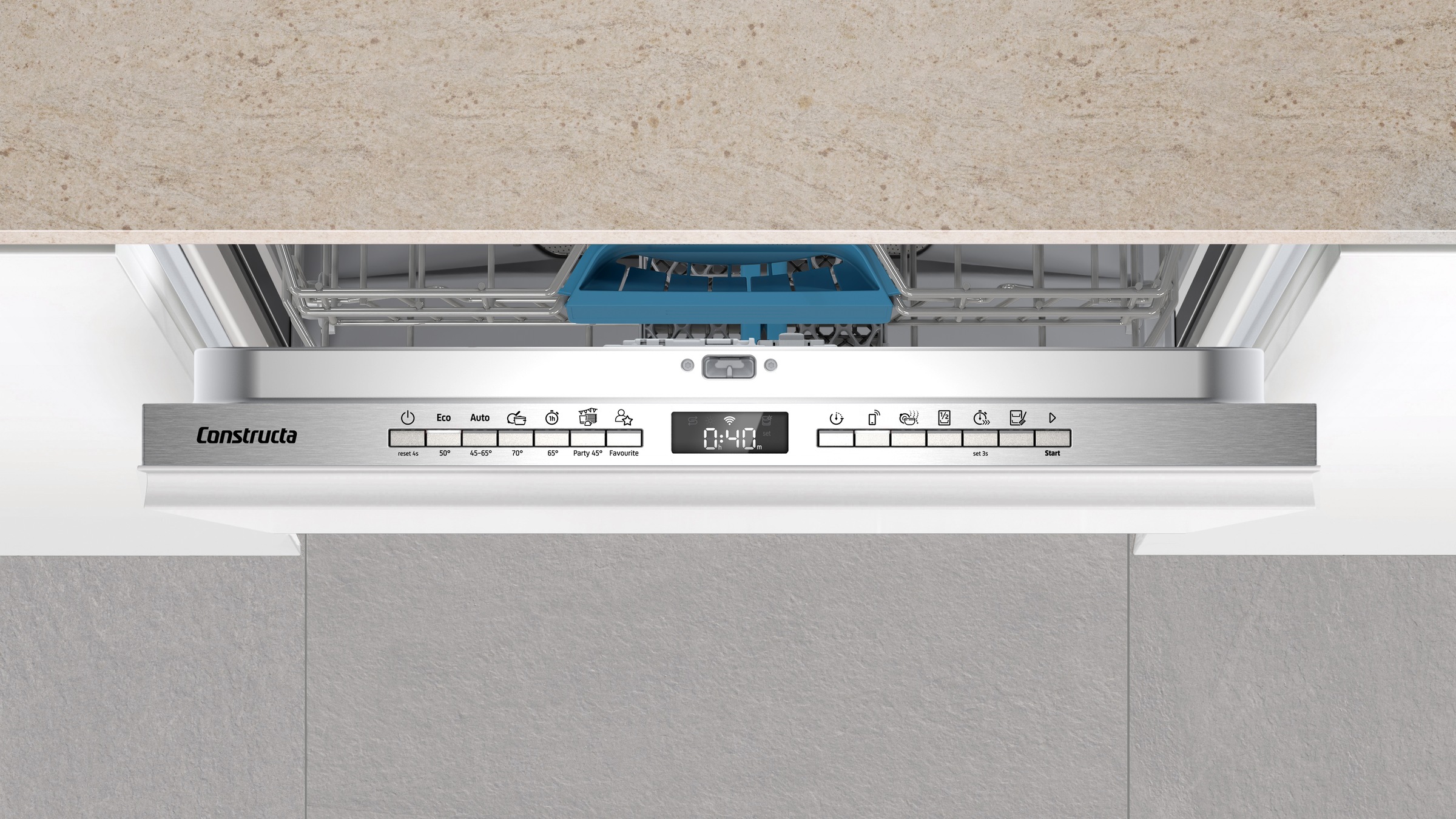 Constructa vollintegrierbarer Geschirrspüler »CB6HX03HUE« 13 tlg. Maßgedecke