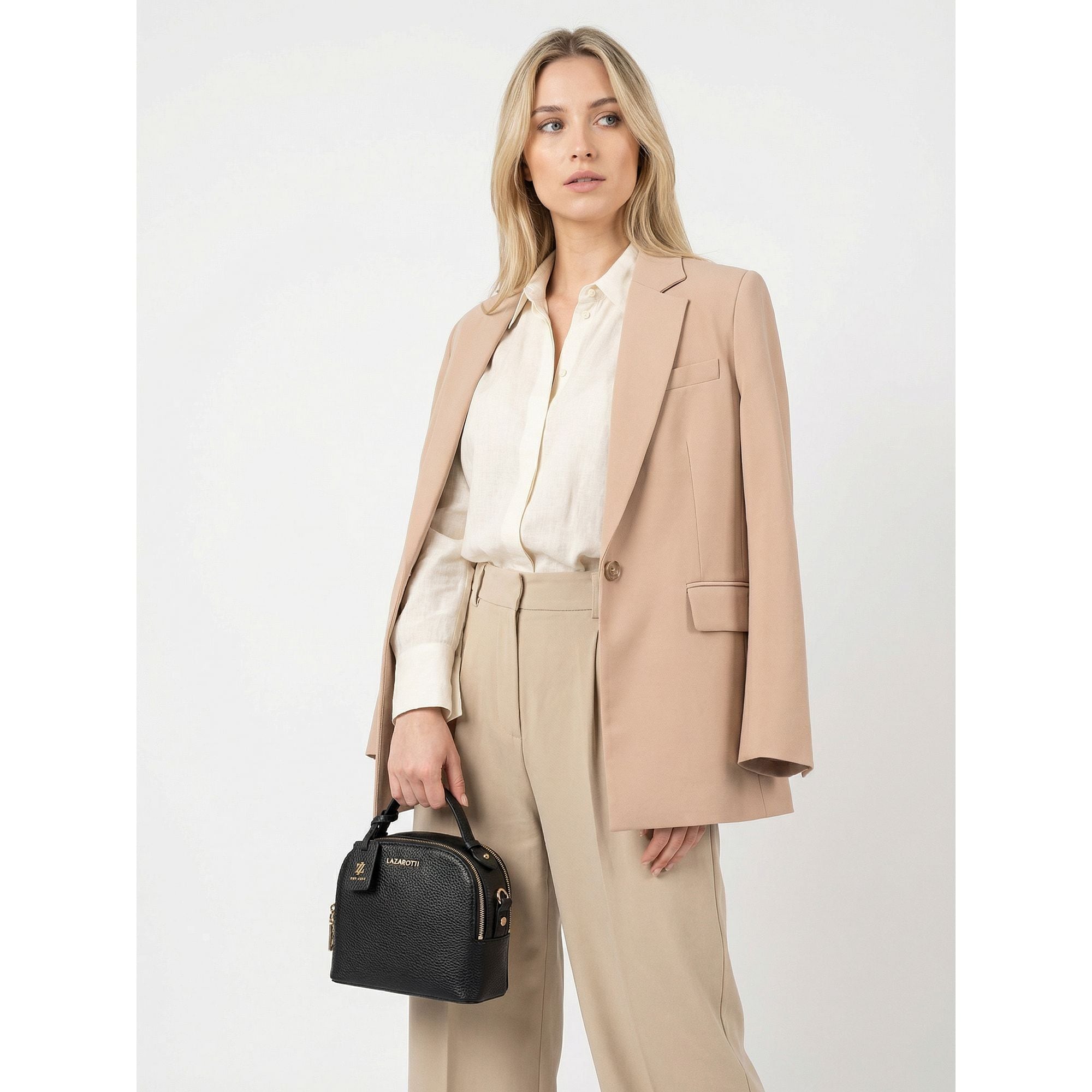 Lazarotti Henkeltasche »Bologna Leather Crossbody Handtasche Leder 17 cm«