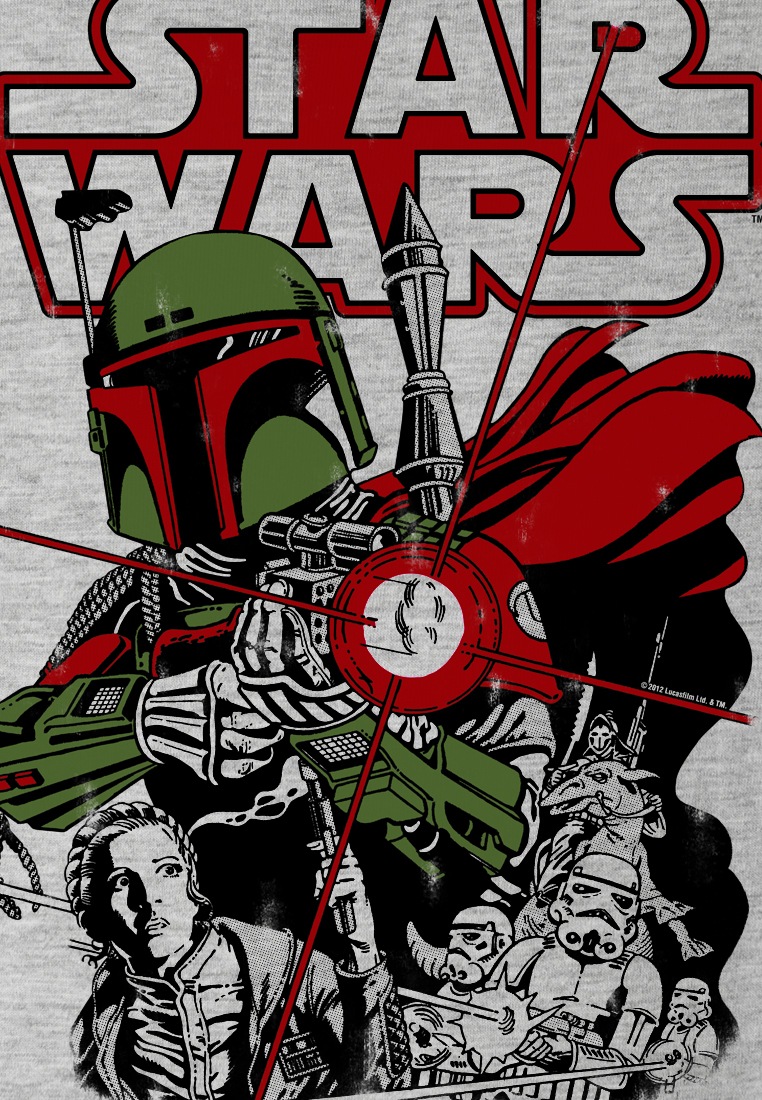 LOGOSHIRT T-Shirt »Boba Fett - Krieg der Sterne«, mit kultigem Frontprint