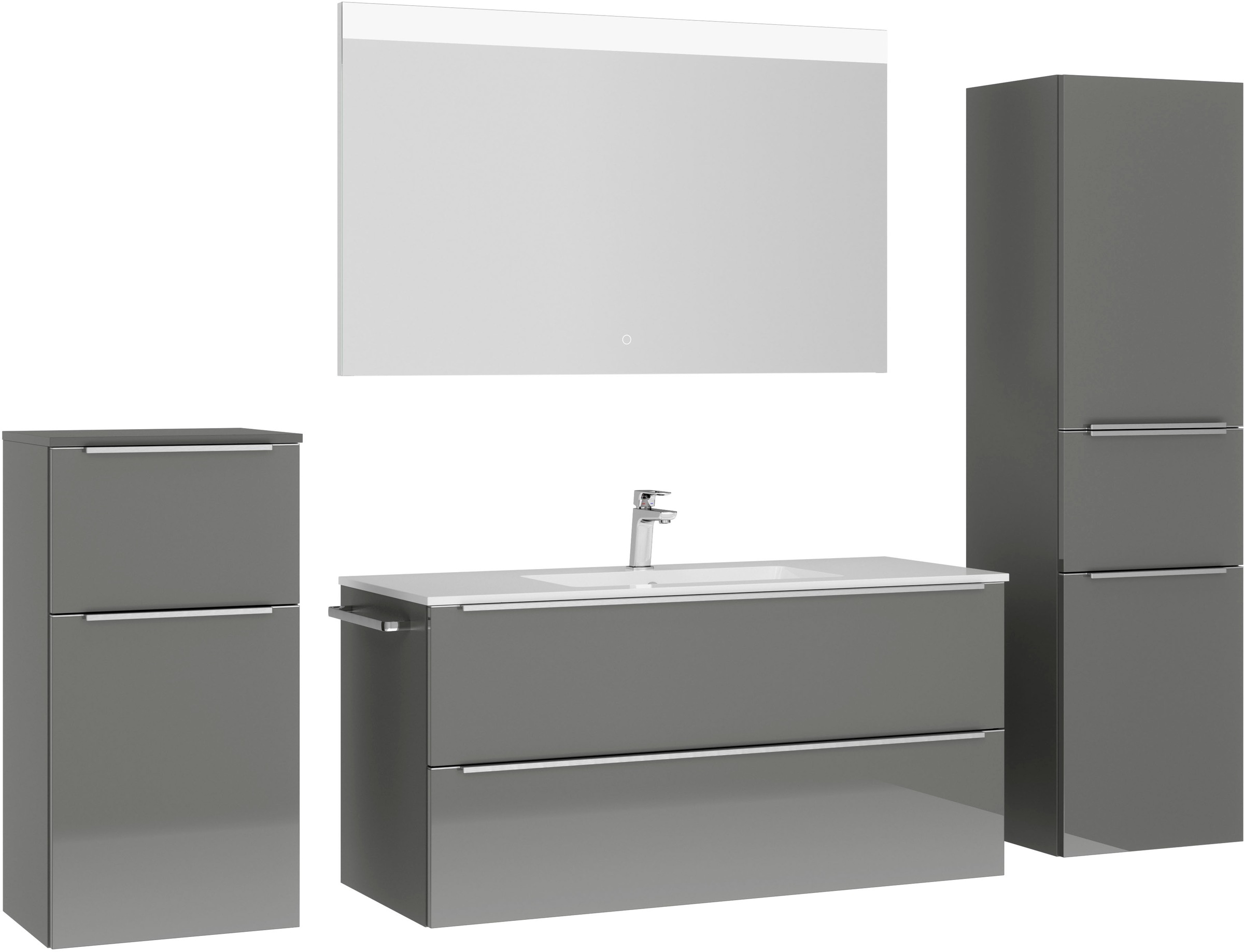 nobilia Badmöbel-Set "Levere" vormontiert, mit Soft-Close, 4 Stk. tlg. günstig online kaufen