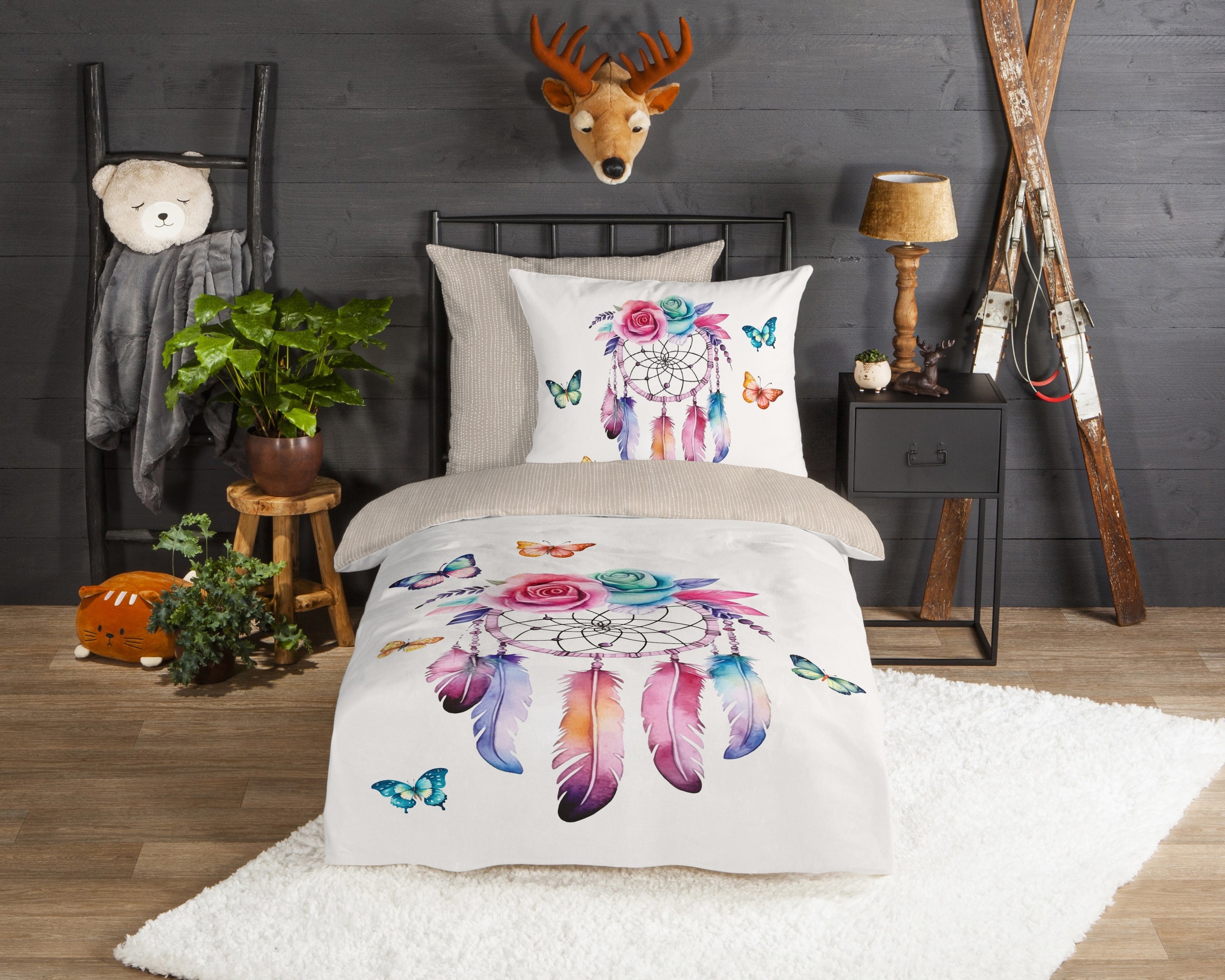 good morning Kinderbettwäsche "Catchy" 2 Stk. tlg. Flanell Biber, 135x200, günstig online kaufen