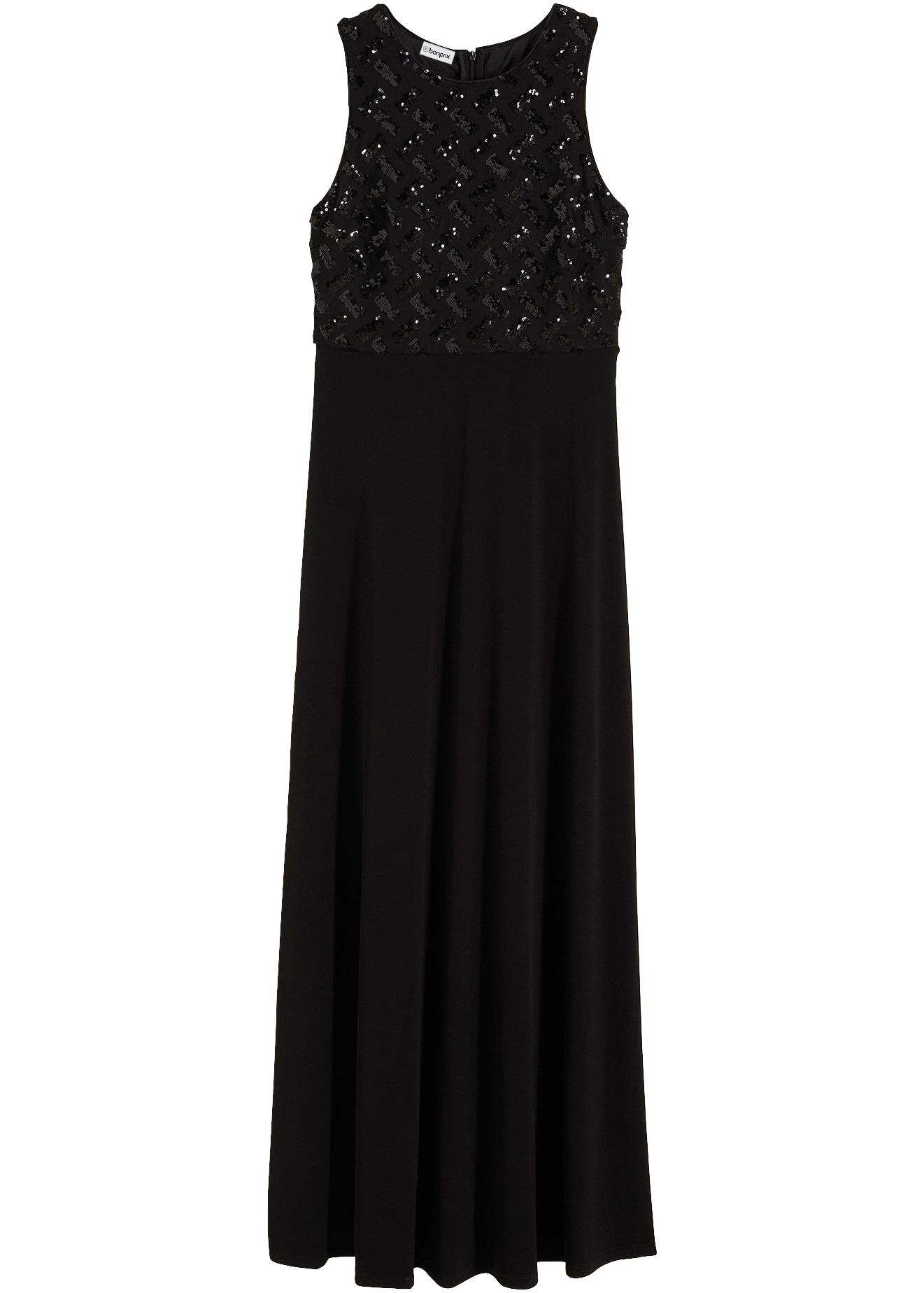 bonprix Maxikleid Oberteil mit Paillettenstickerei, elegant, ärmellos