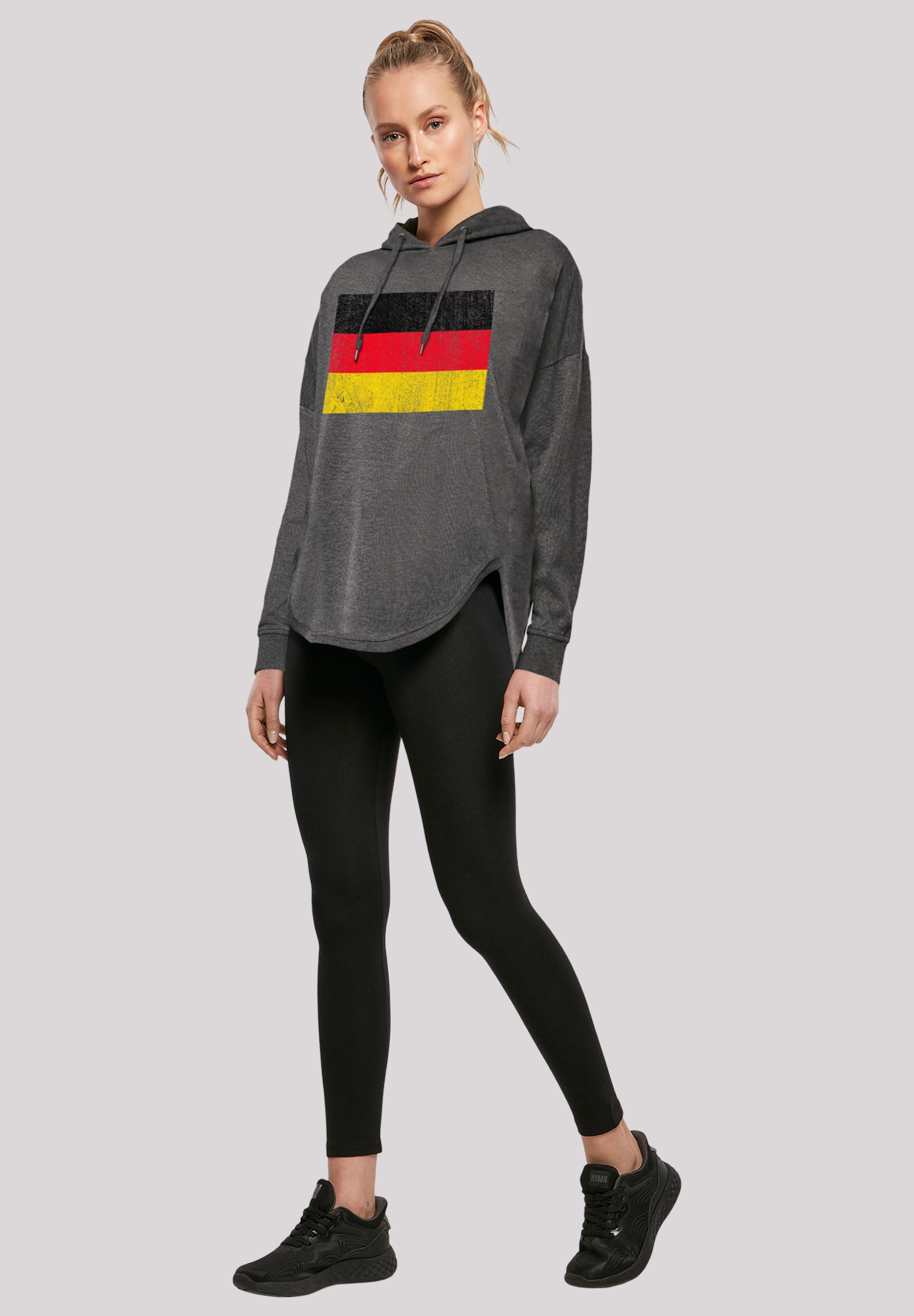 F4NT4STIC Kapuzenpullover »Germany Deutschland Flagge distressed«, Print