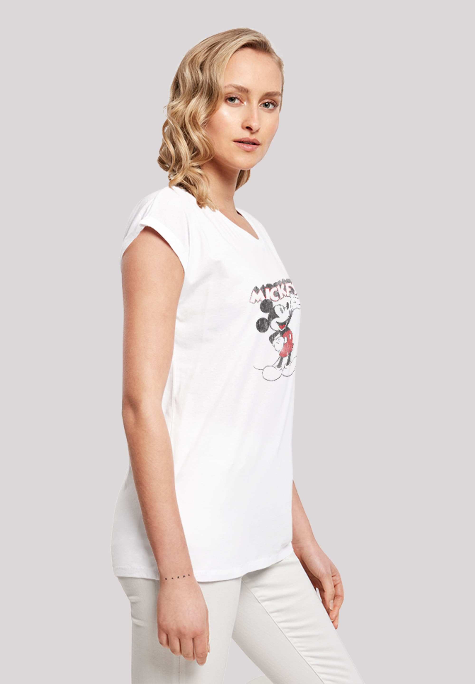 Mickey | Damen,Premium Merch,Regular-Fit,Kurze T-Shirt Presents Classic bestellen BAUR »Disney Mouse Ärmel,Bedruckt Micky Maus«, F4NT4STIC