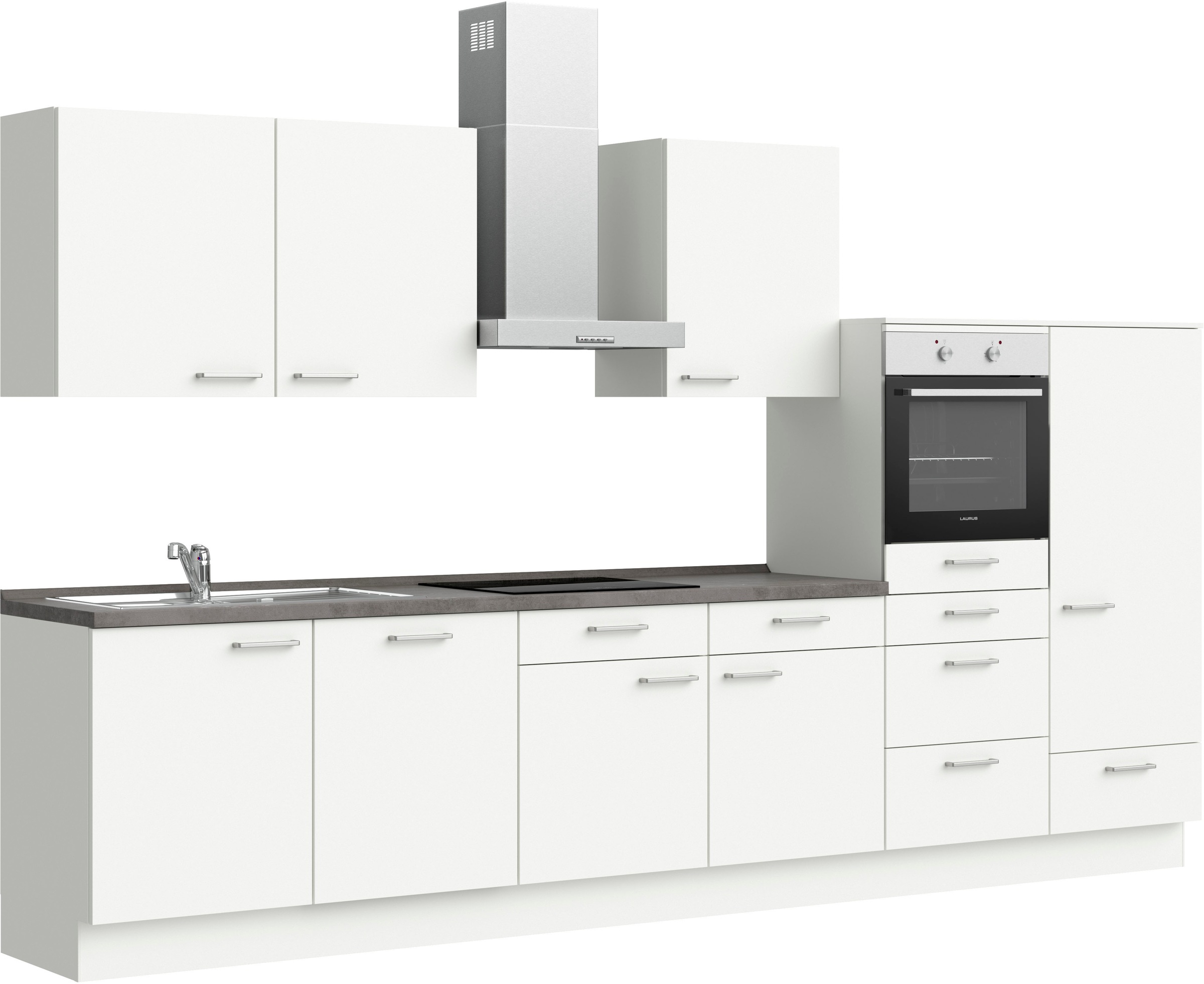 nobilia Küchenzeile ""Touch I", NEU: individuell anpassbar mit gratis Profi-Beratung" vormontiert, Breite 360 cm, Ausrichtung wählbar, wahlw. mit E-Geräten