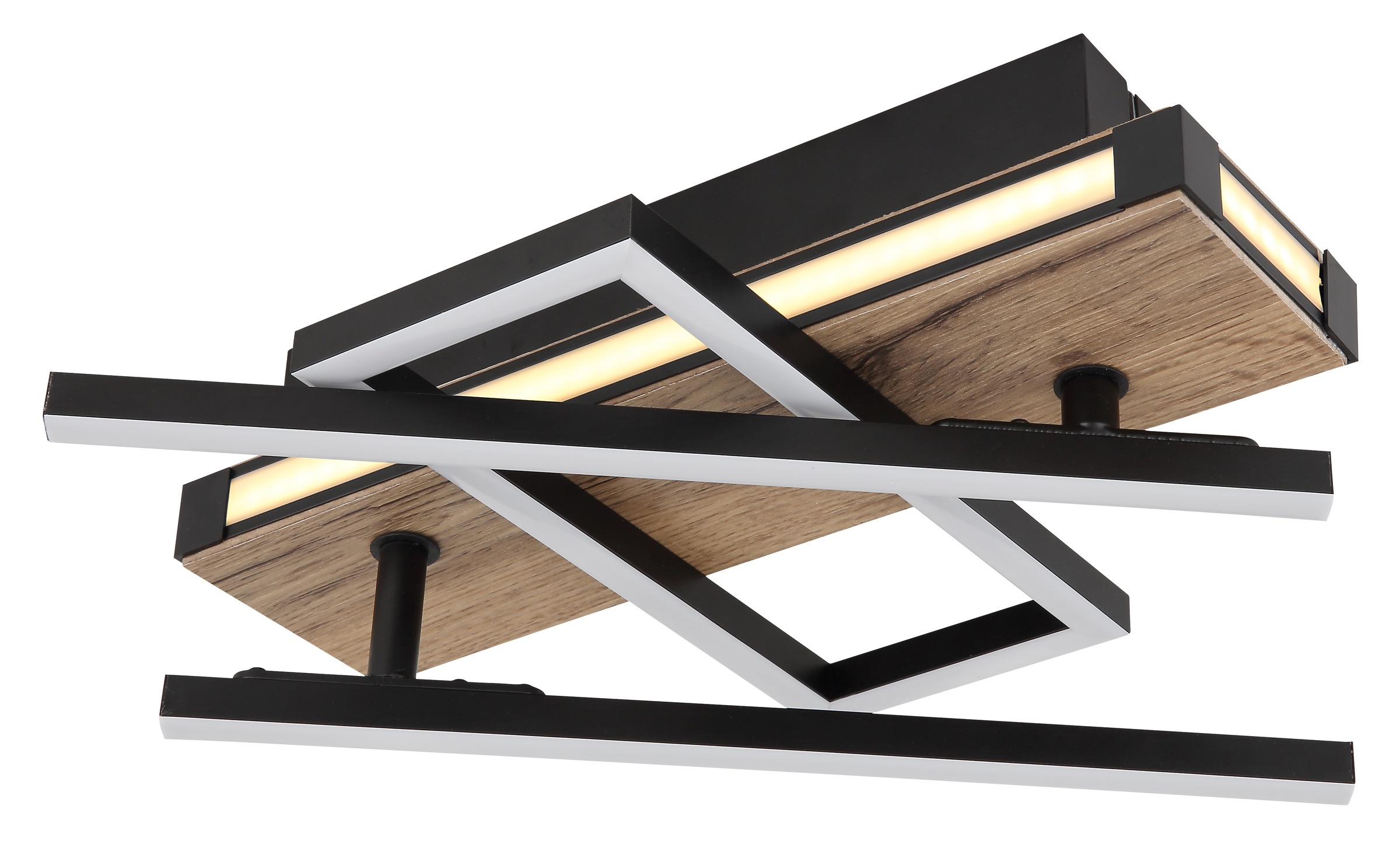 GLOBO LIGHTING Deckenleuchte »COLLI« LED-Modul 1 Stk. Warmweiß Dreh-/Schwenkbare Deckenleuchte schwarz matt mit Memoryfunktion