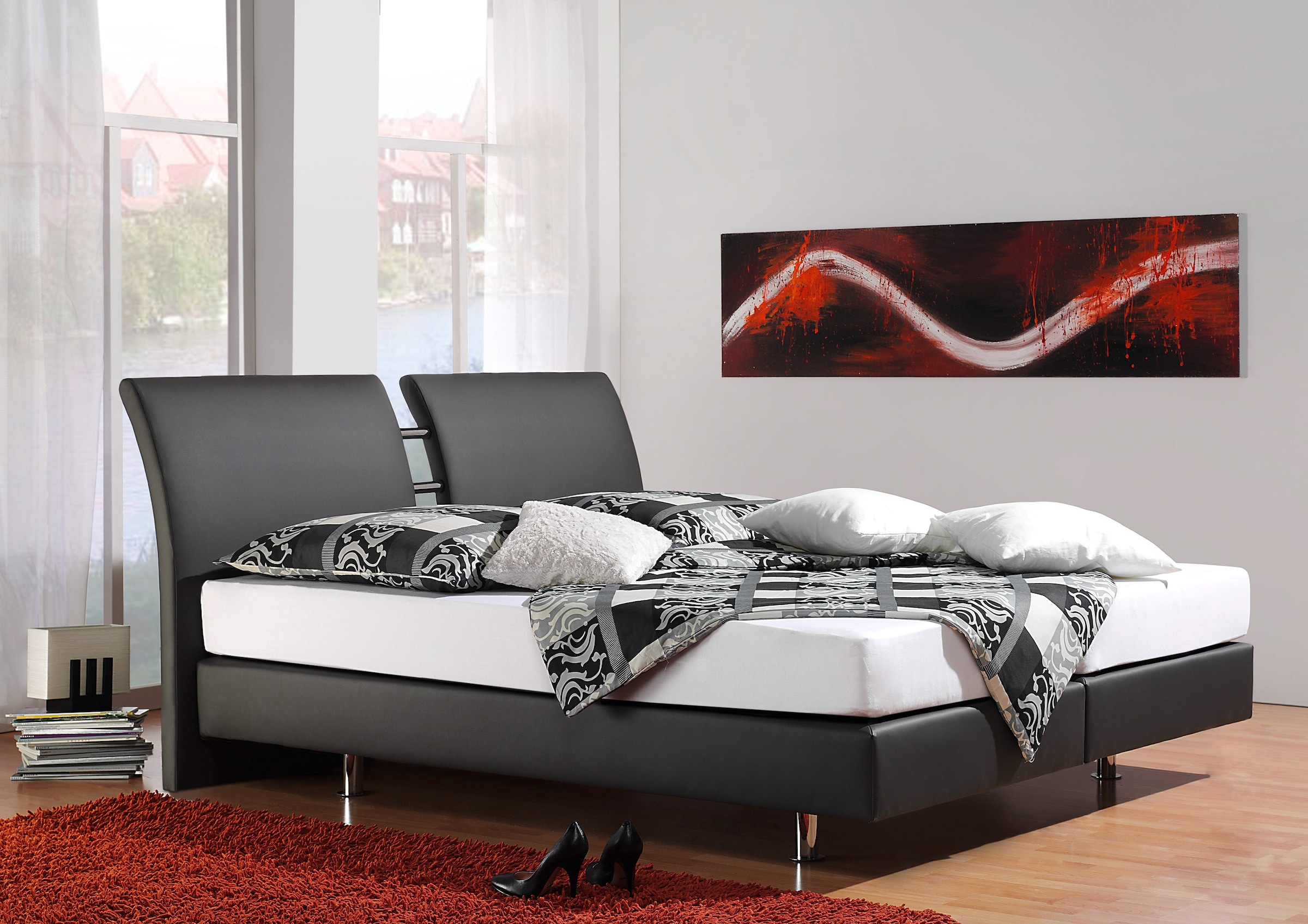 Home affaire Boxspringbett "Polo" in 3 Matratzenarten, 3 Breiten und 4 Farb günstig online kaufen